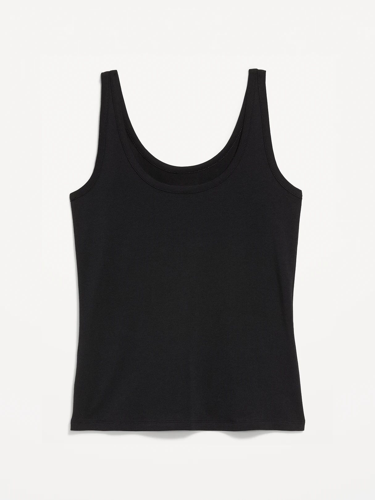First-Layer Scoop-Neck Tank Top - Black Jack