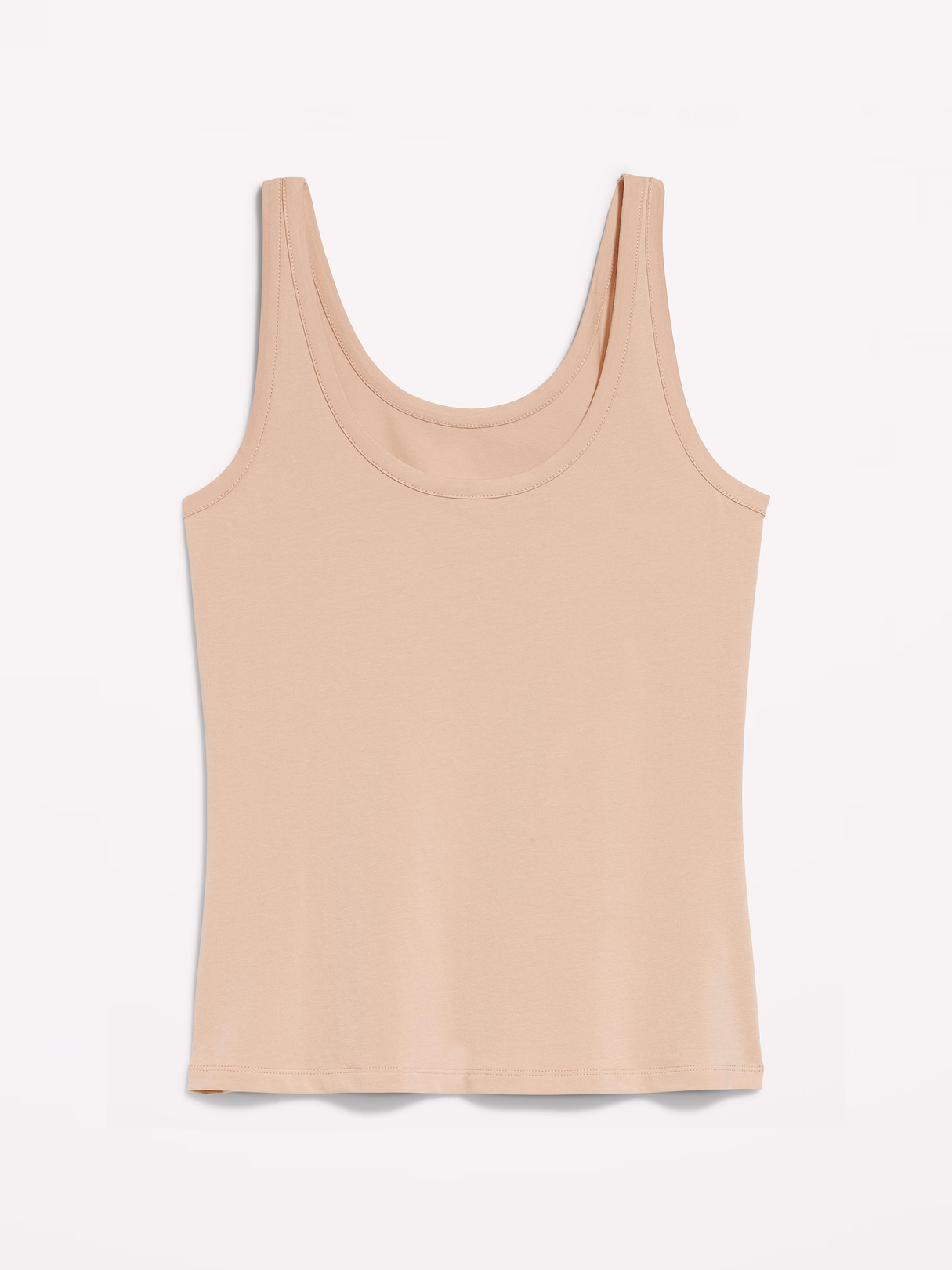 First-Layer Scoop-Neck Tank Top - Frappe