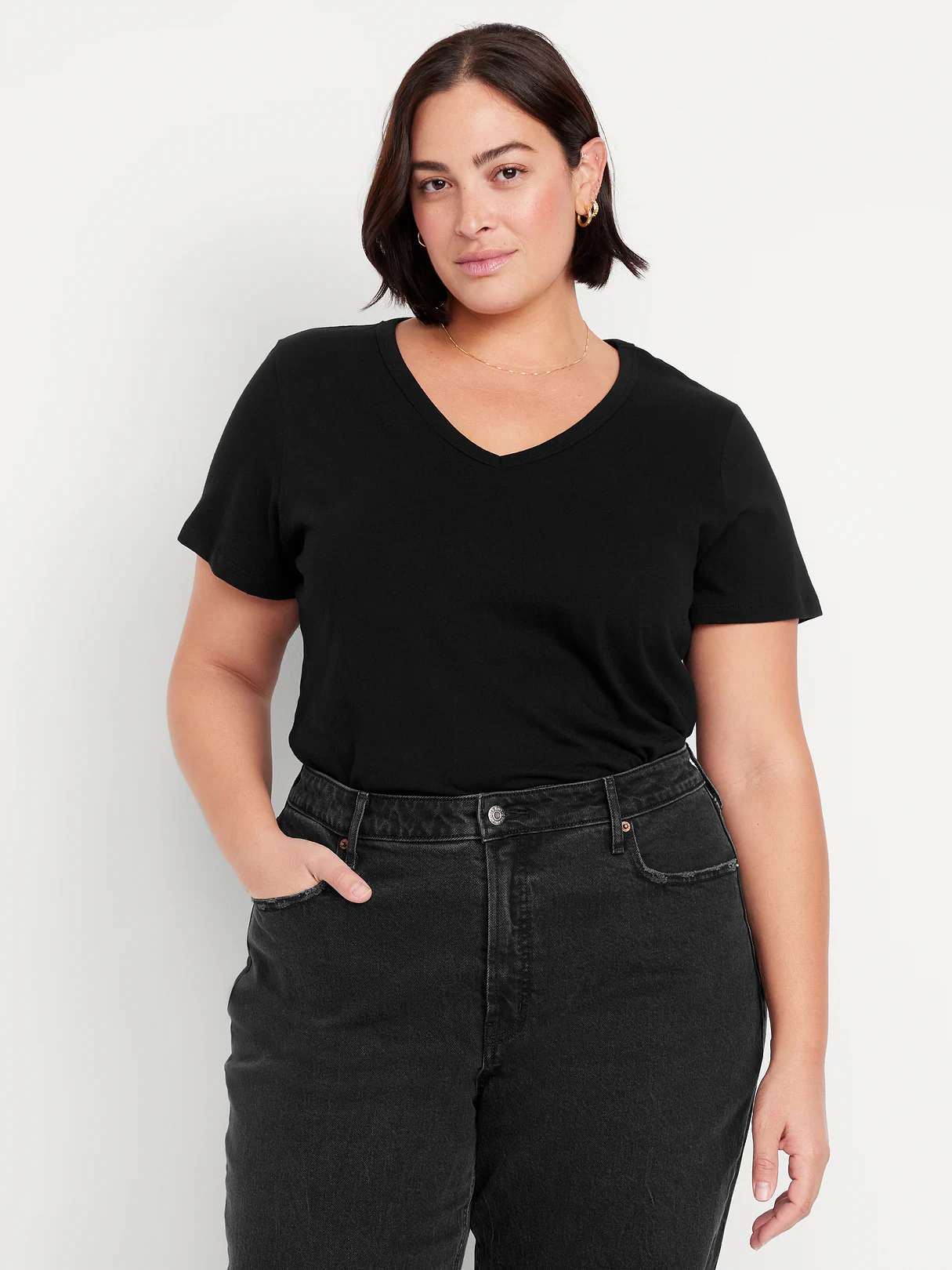 EveryWear V-Neck T-Shirt - Black Jack