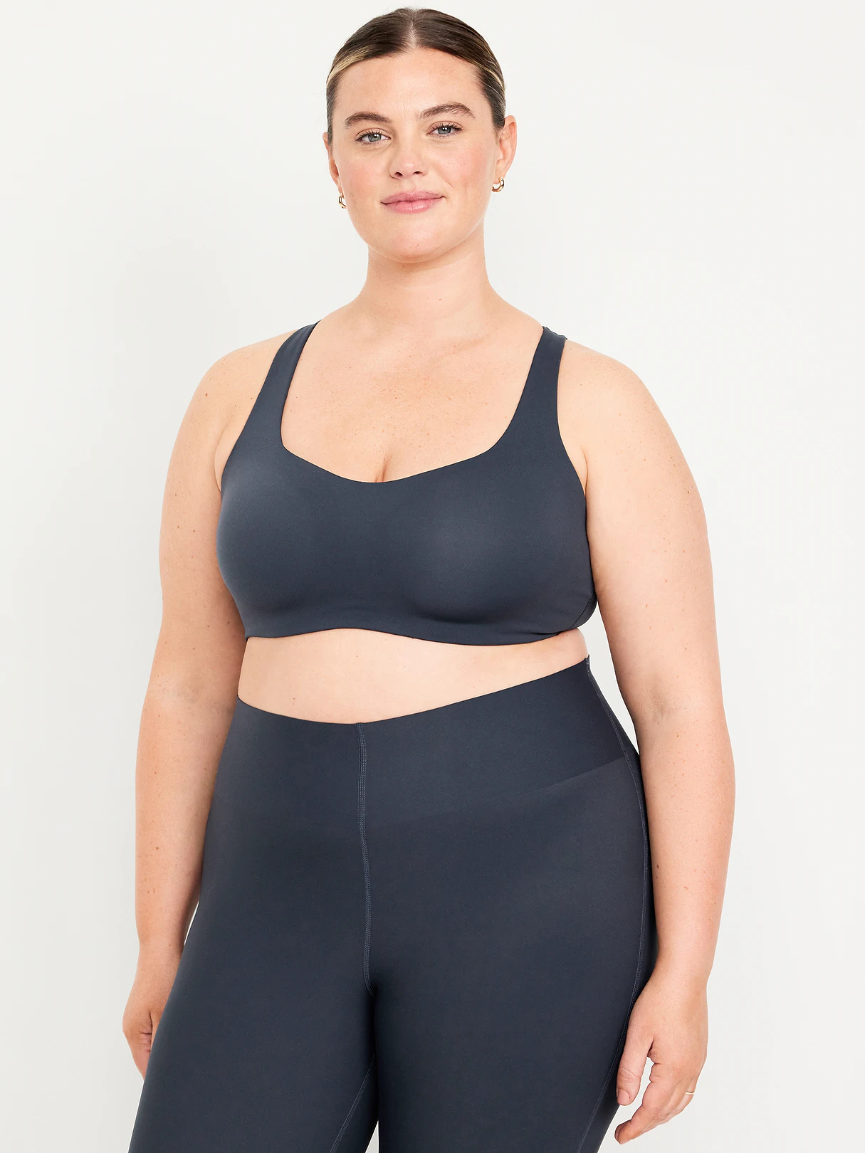 PowerSoft Molded Cup Strappy Sports Bra - Dusk Navy