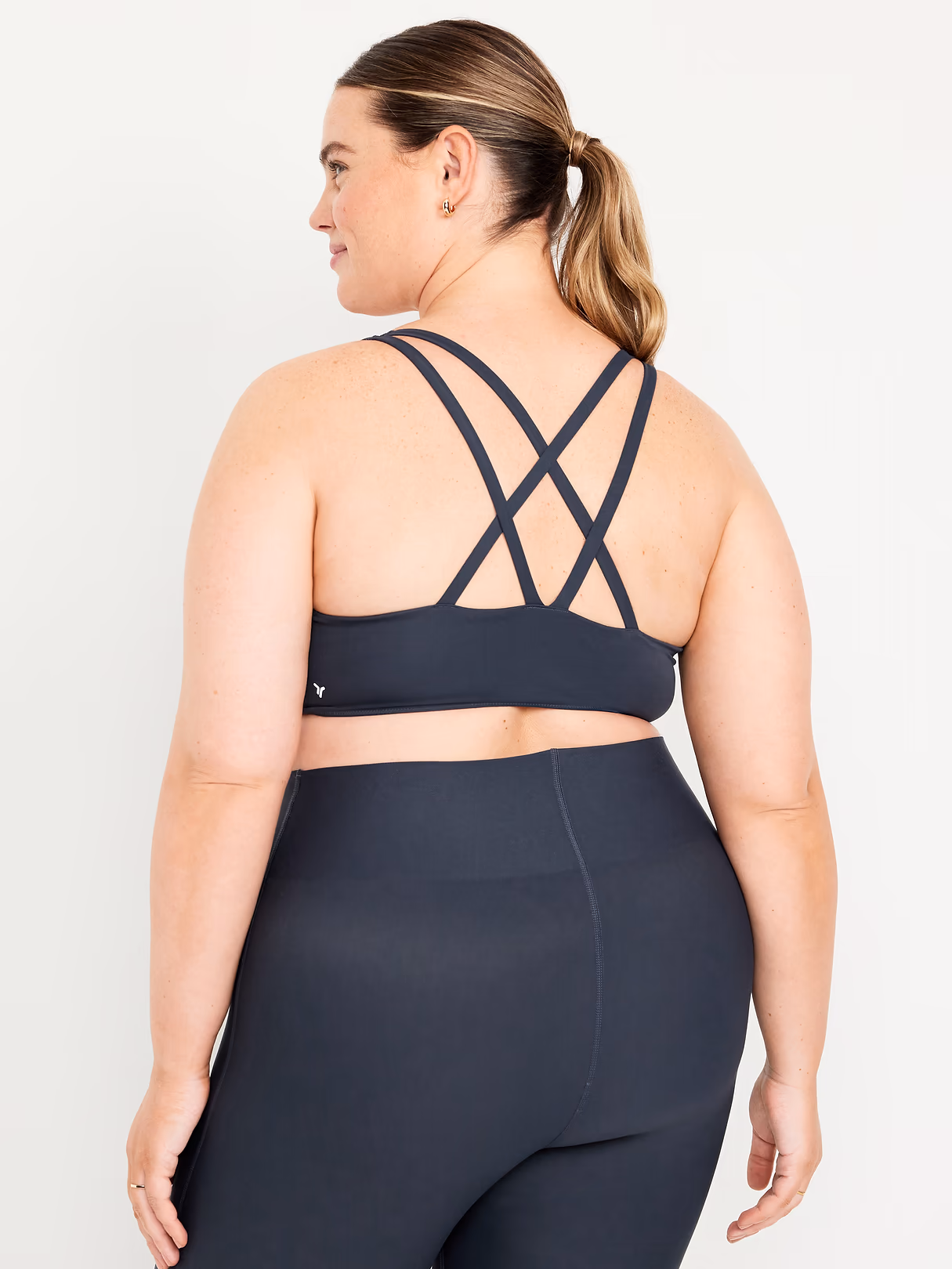PowerSoft Molded Cup Strappy Sports Bra - Dusk Navy