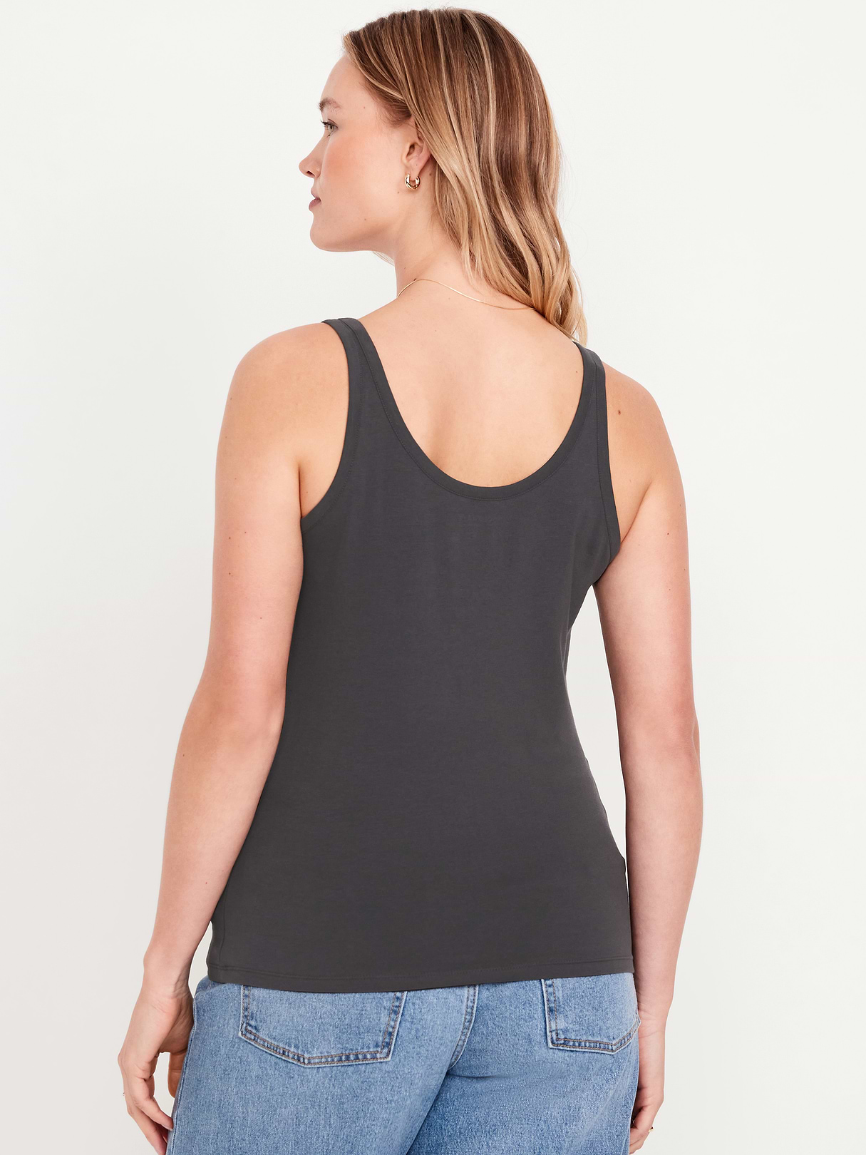 First-Layer Scoop-Neck Tank Top - Panther
