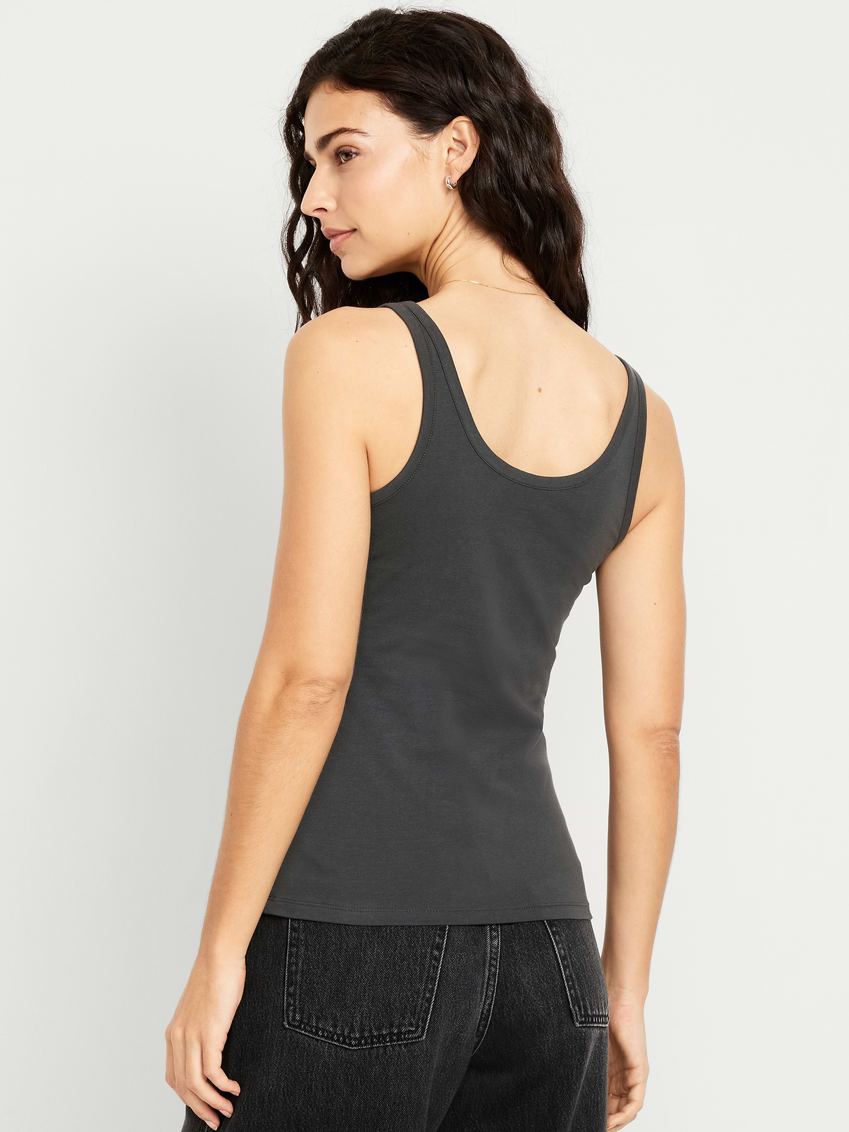 First-Layer Scoop-Neck Tank Top - Panther