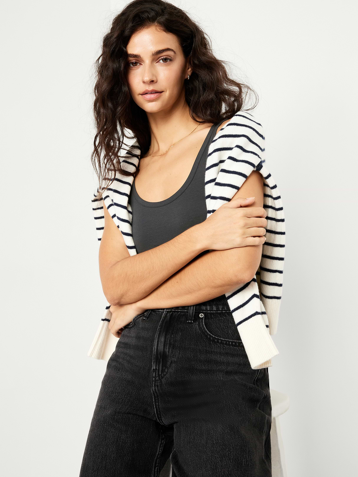 First-Layer Scoop-Neck Tank Top - Panther