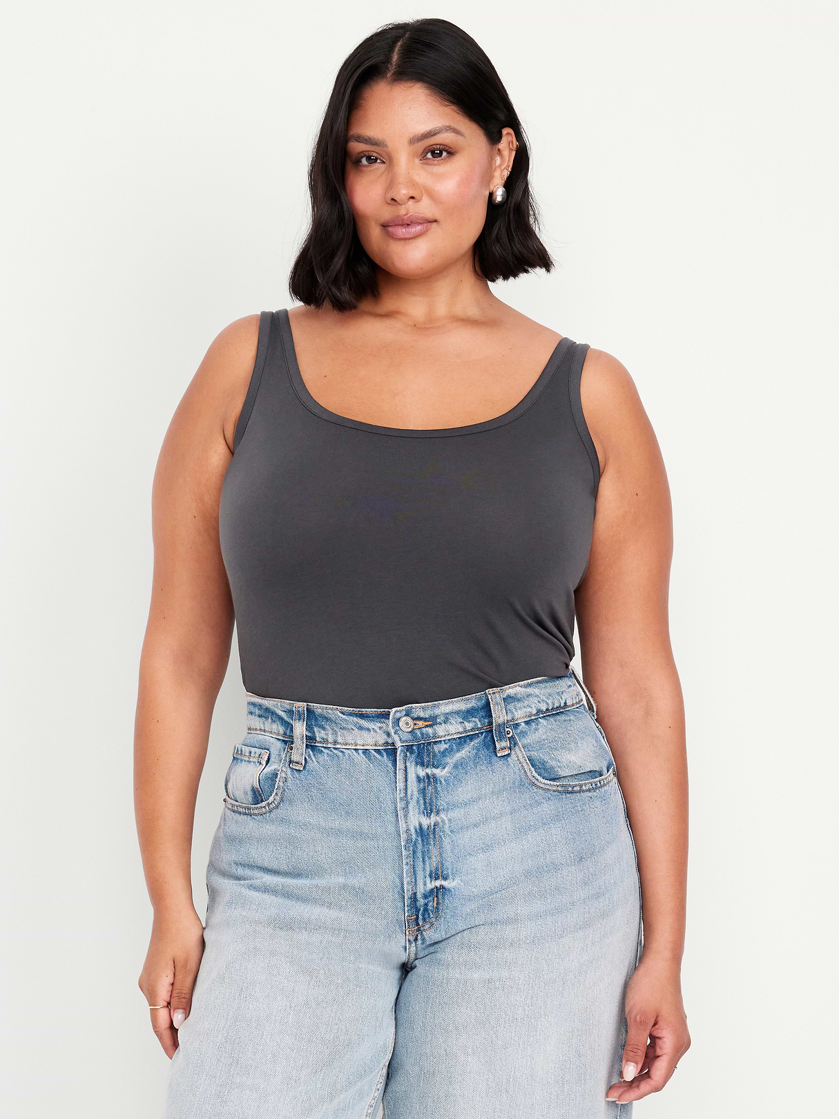 First-Layer Scoop-Neck Tank Top - Panther