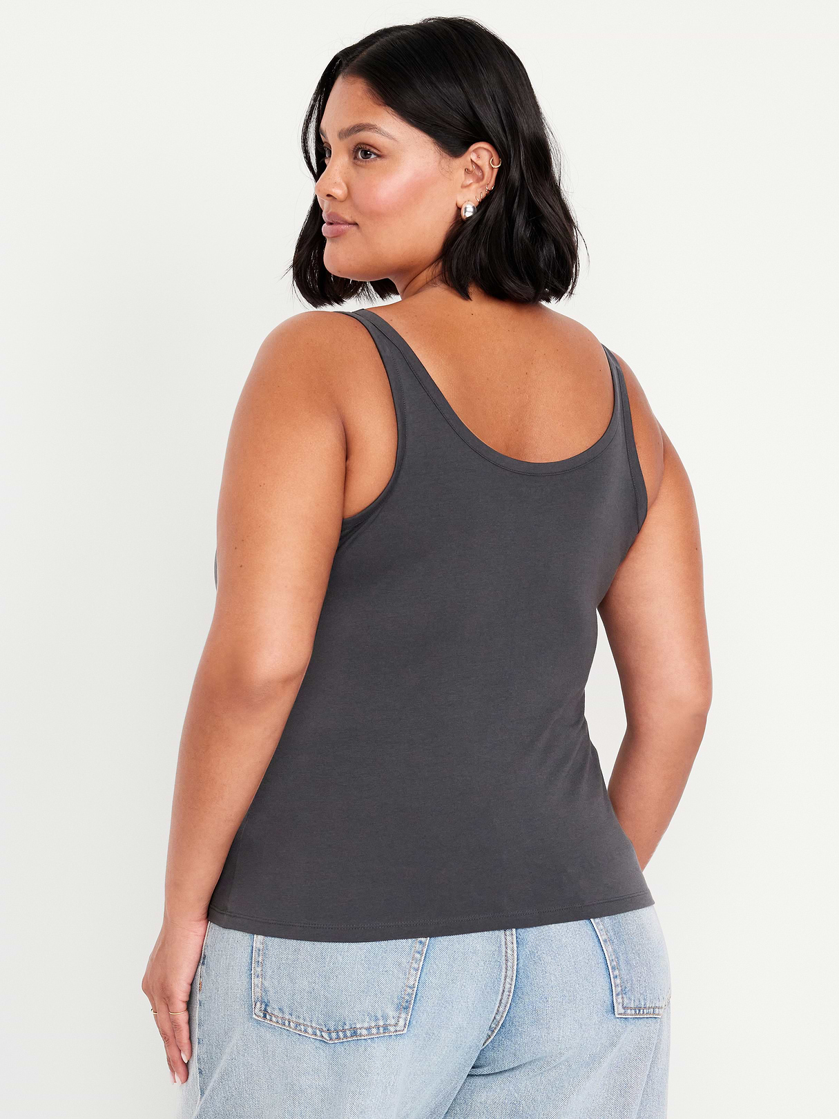 First-Layer Scoop-Neck Tank Top - Panther