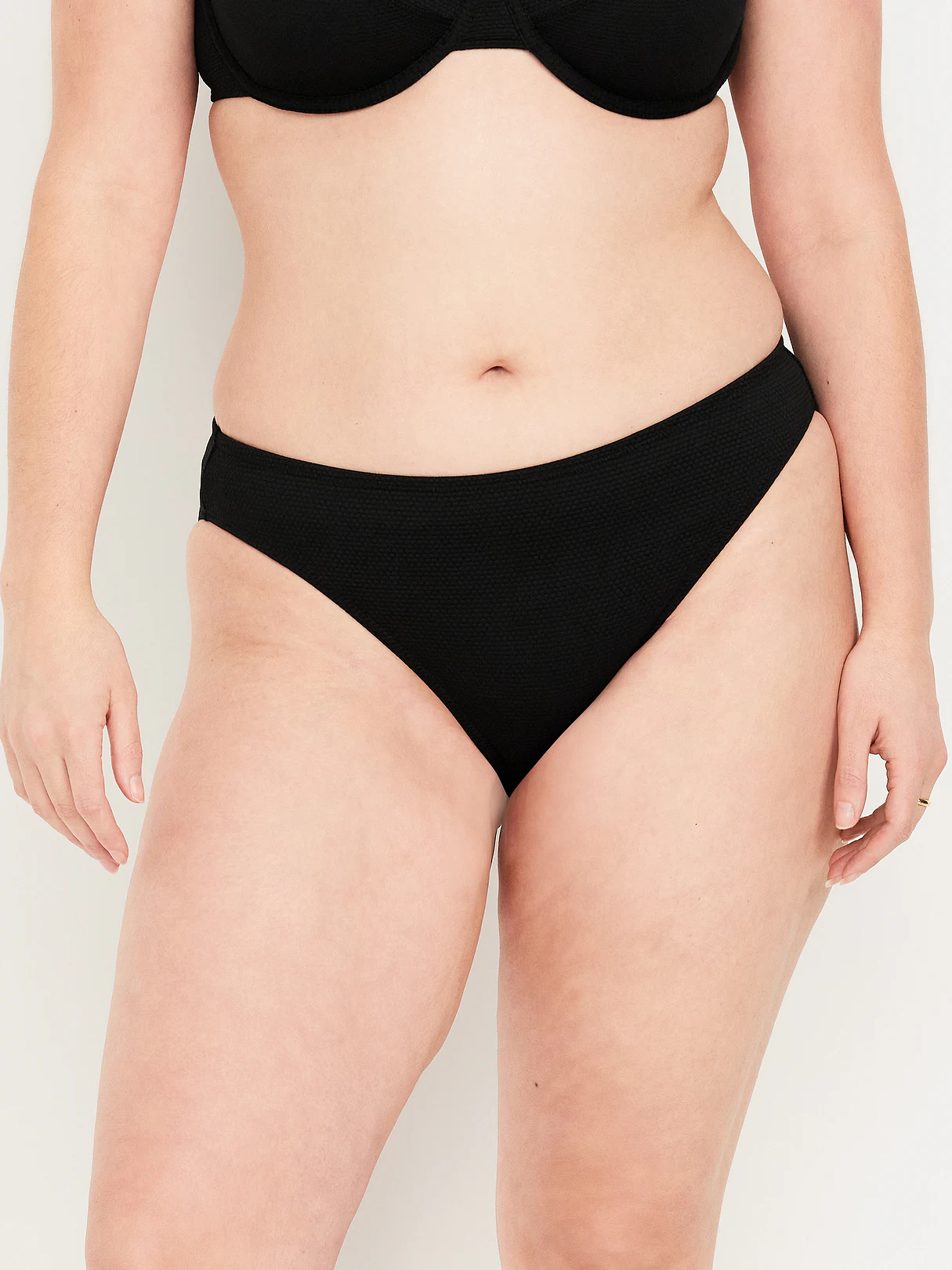 Mid-Rise Bikini Swim Bottoms - Black Jack