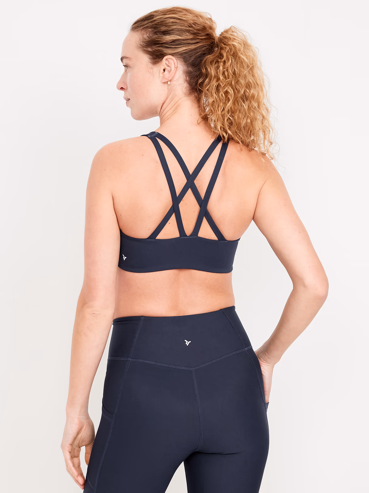 PowerSoft Molded Cup Strappy Sports Bra - Dusk Navy