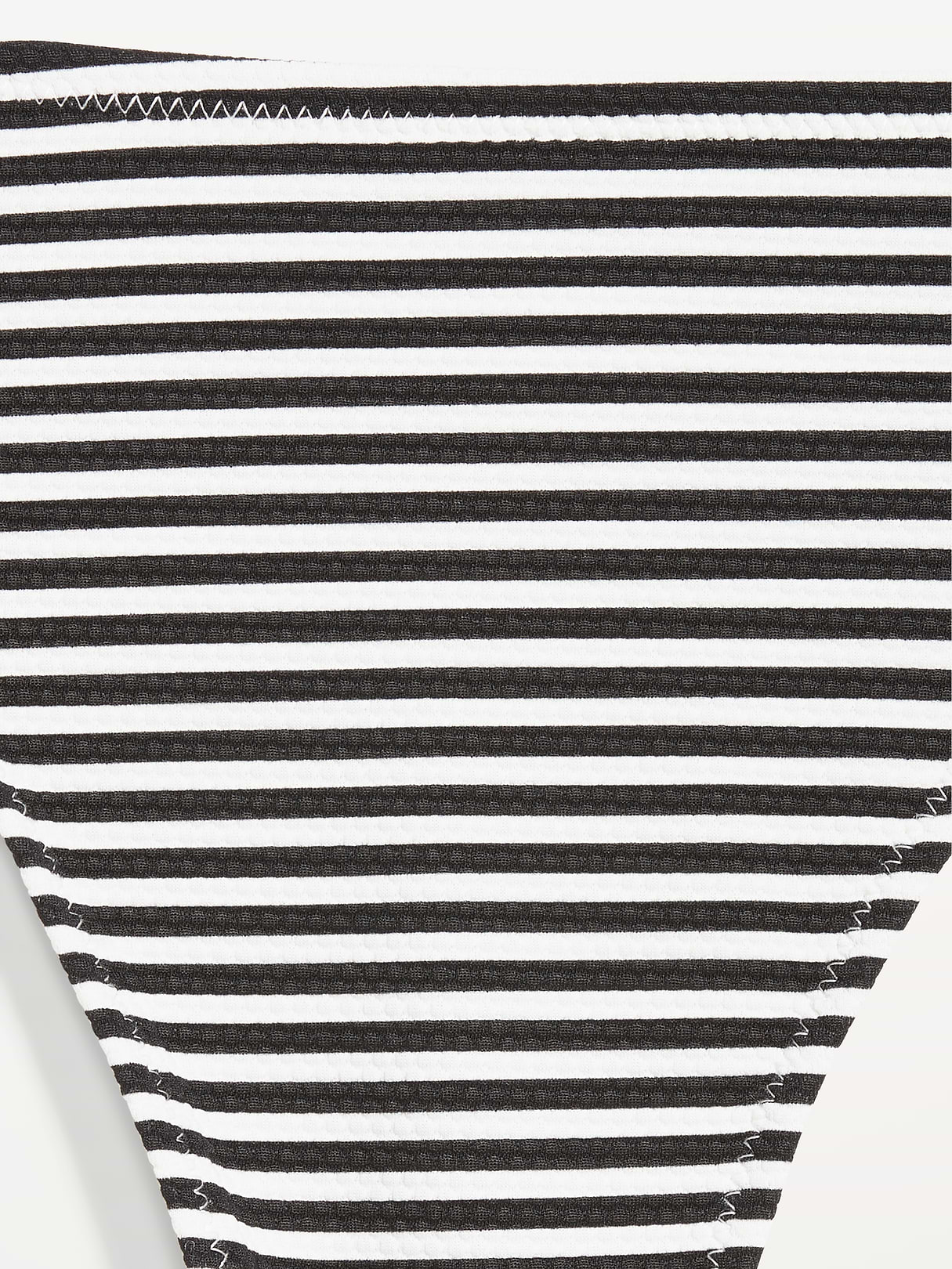 Mid-Rise Bikini Swim Bottoms - Black White Stripe