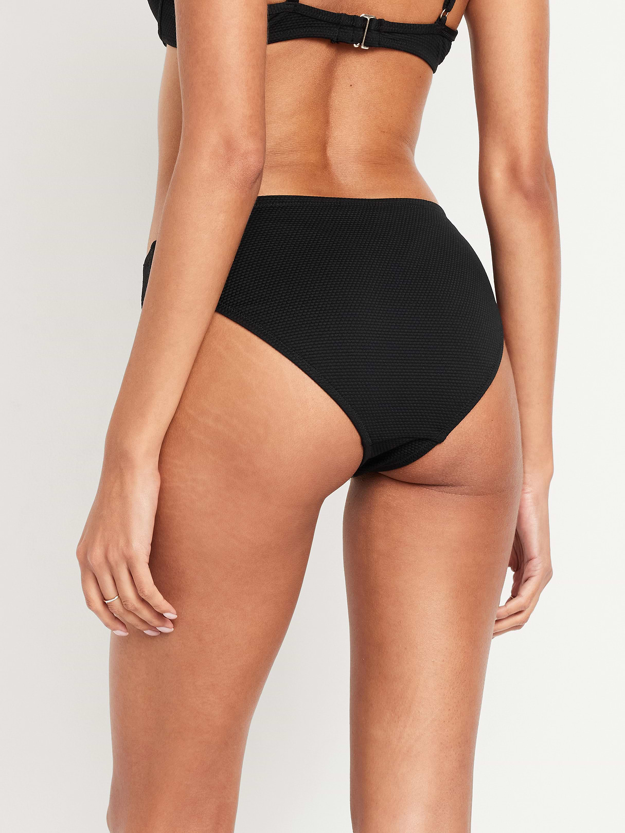 Mid-Rise Bikini Swim Bottoms - Black Jack