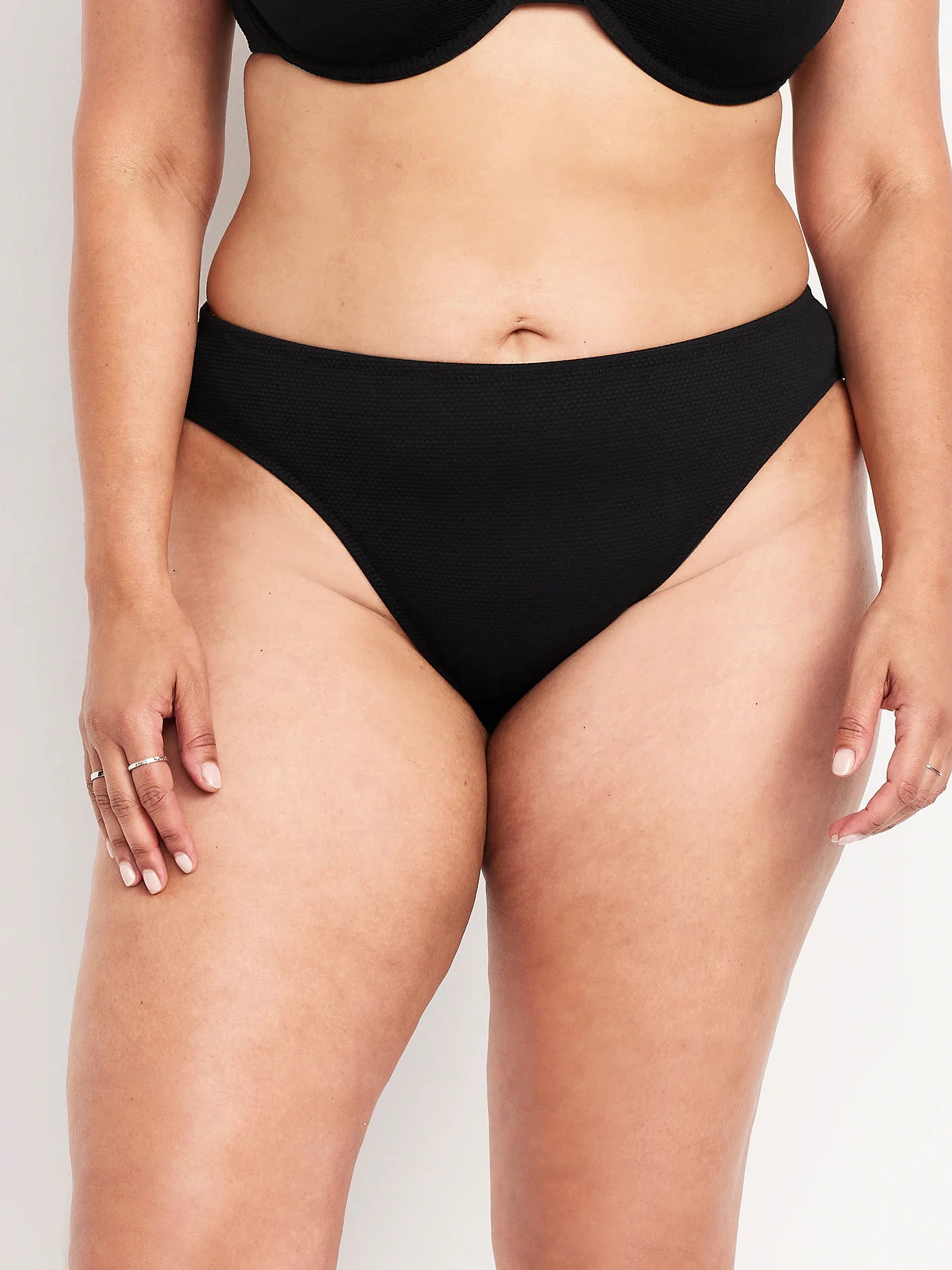 Mid-Rise Bikini Swim Bottoms - Black Jack