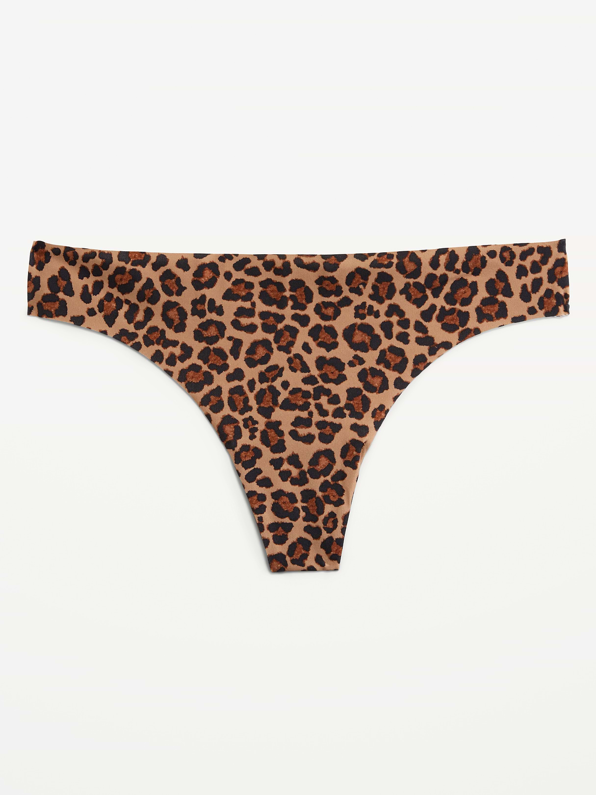Low-Rise No-Show Thong - Cheetah Brown