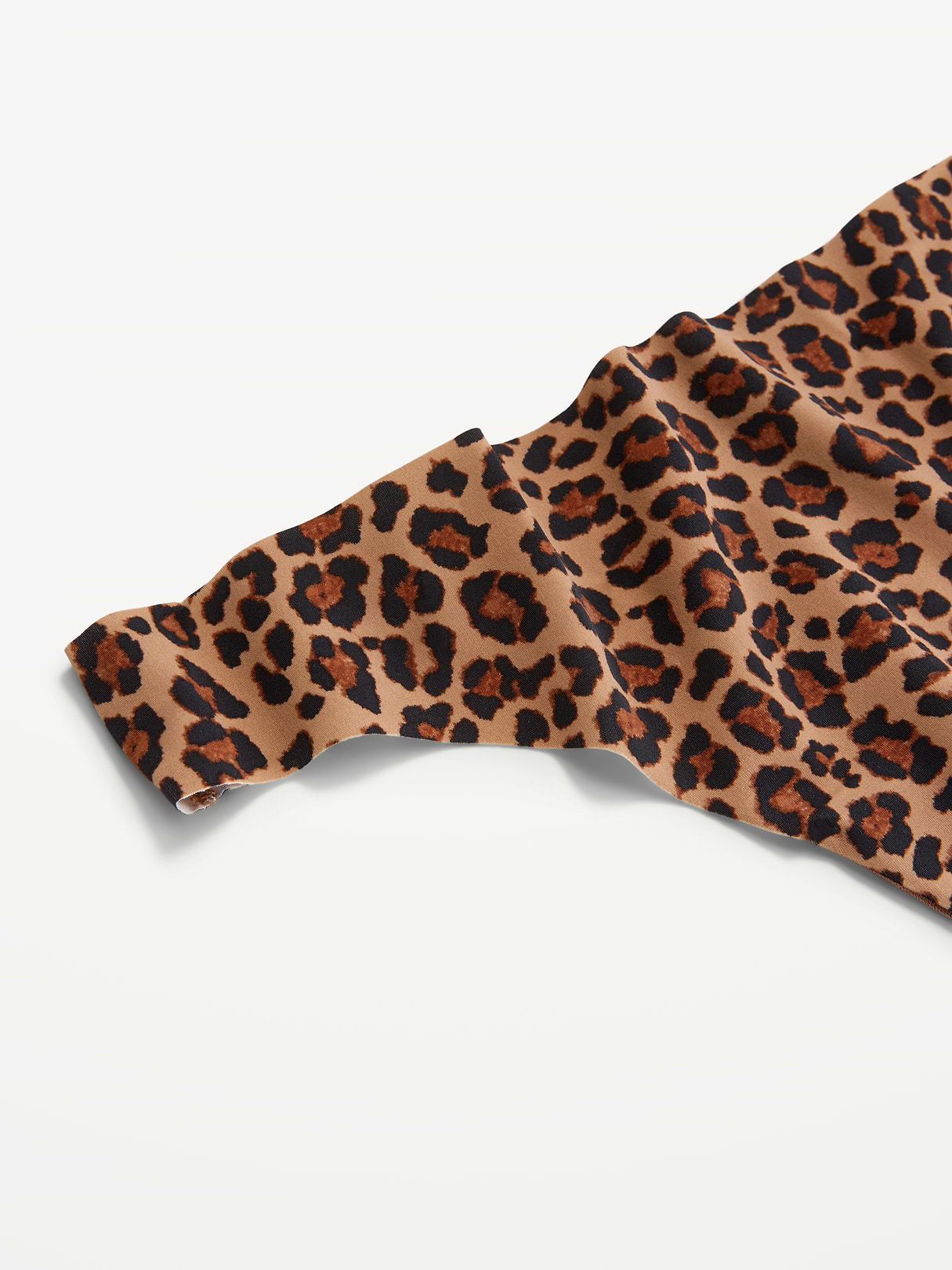 Low-Rise No-Show Thong - Cheetah Brown