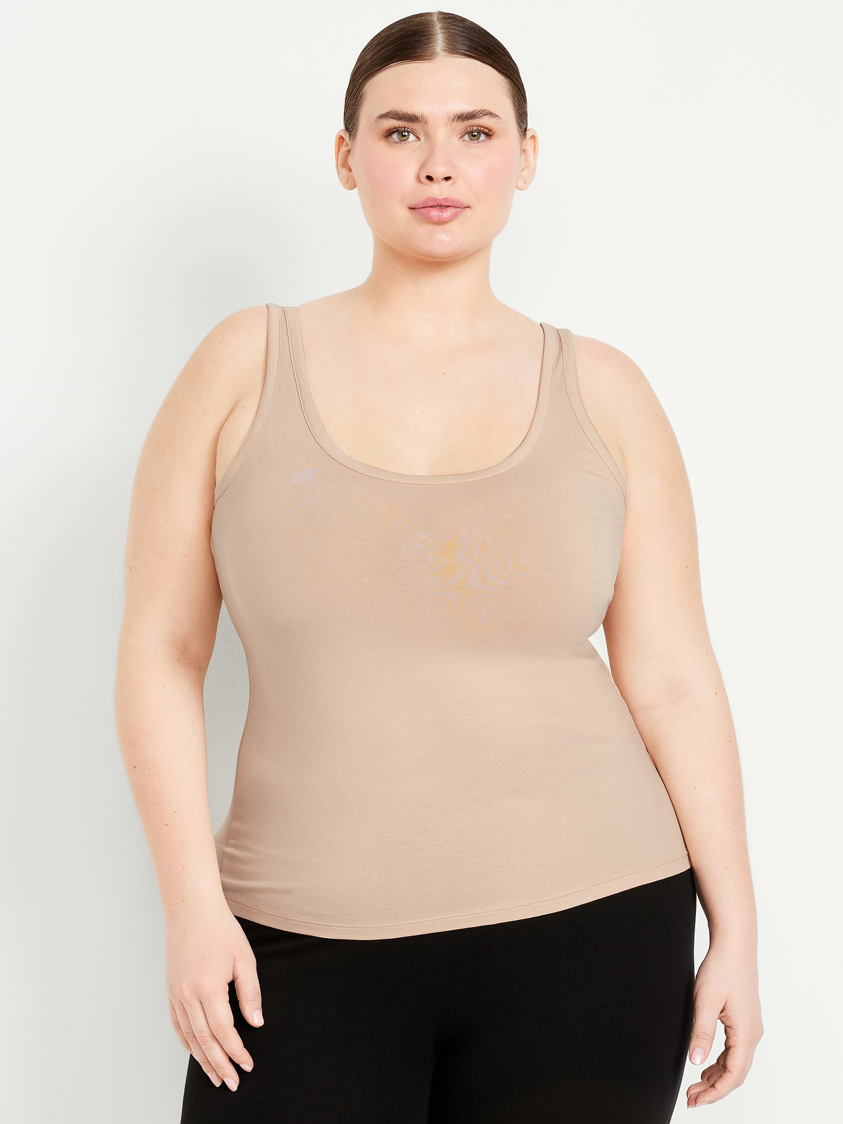 First-Layer Scoop-Neck Tank Top - Frappe