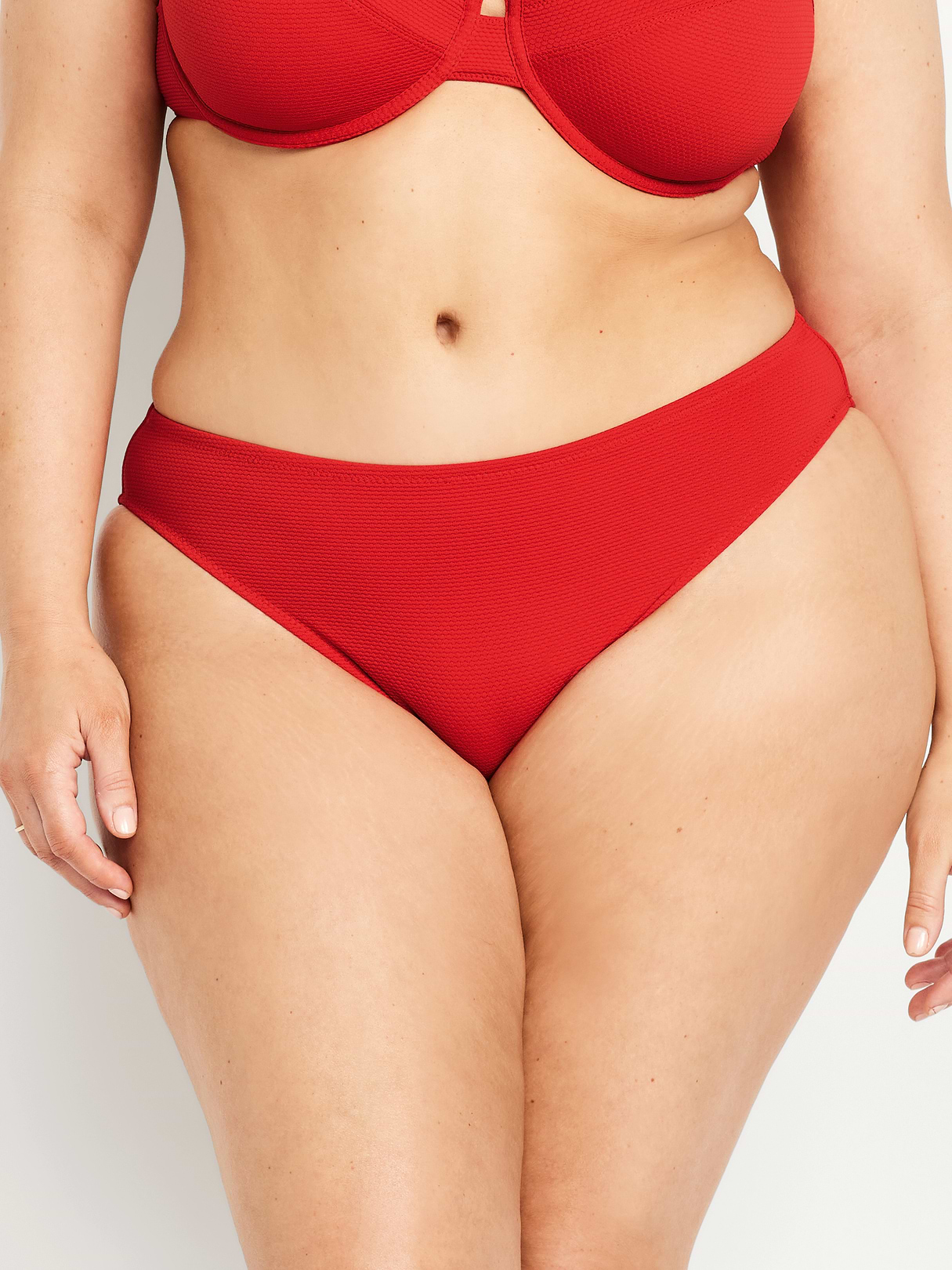 Mid-Rise Bikini Swim Bottoms - Scotty Red