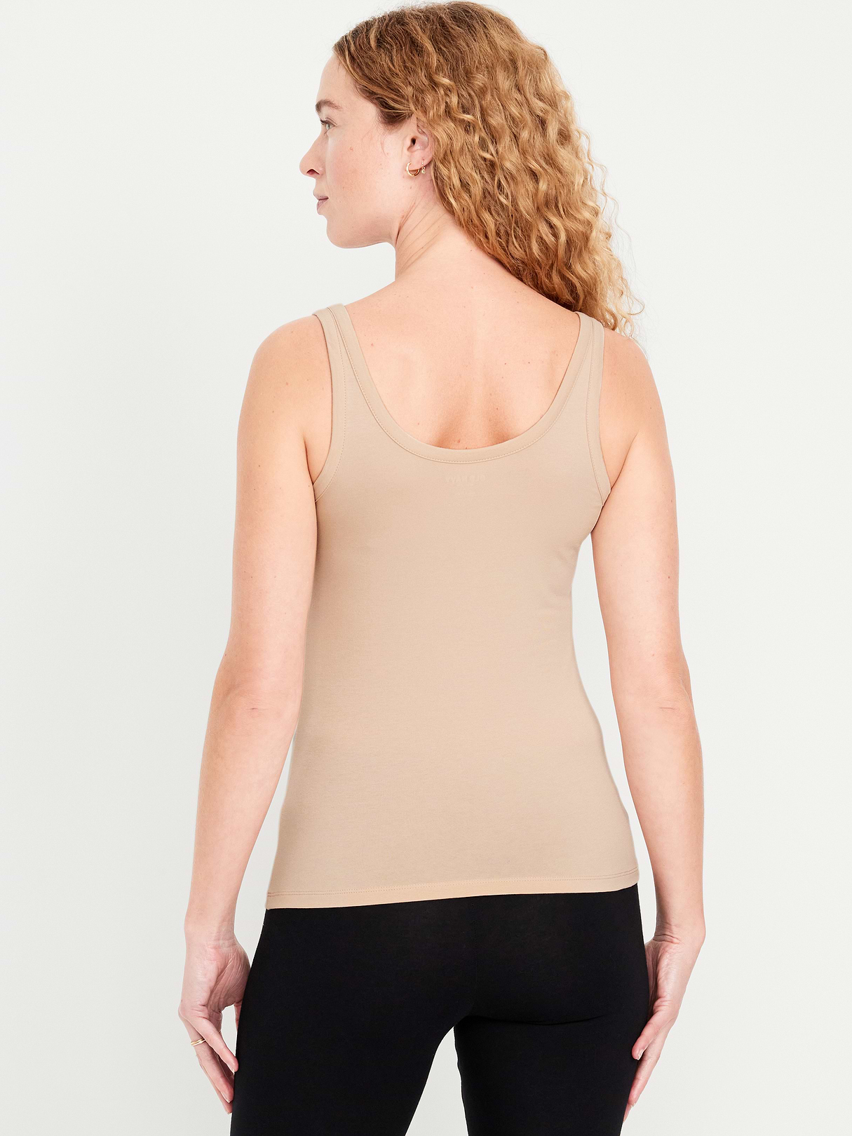 First-Layer Scoop-Neck Tank Top - Frappe