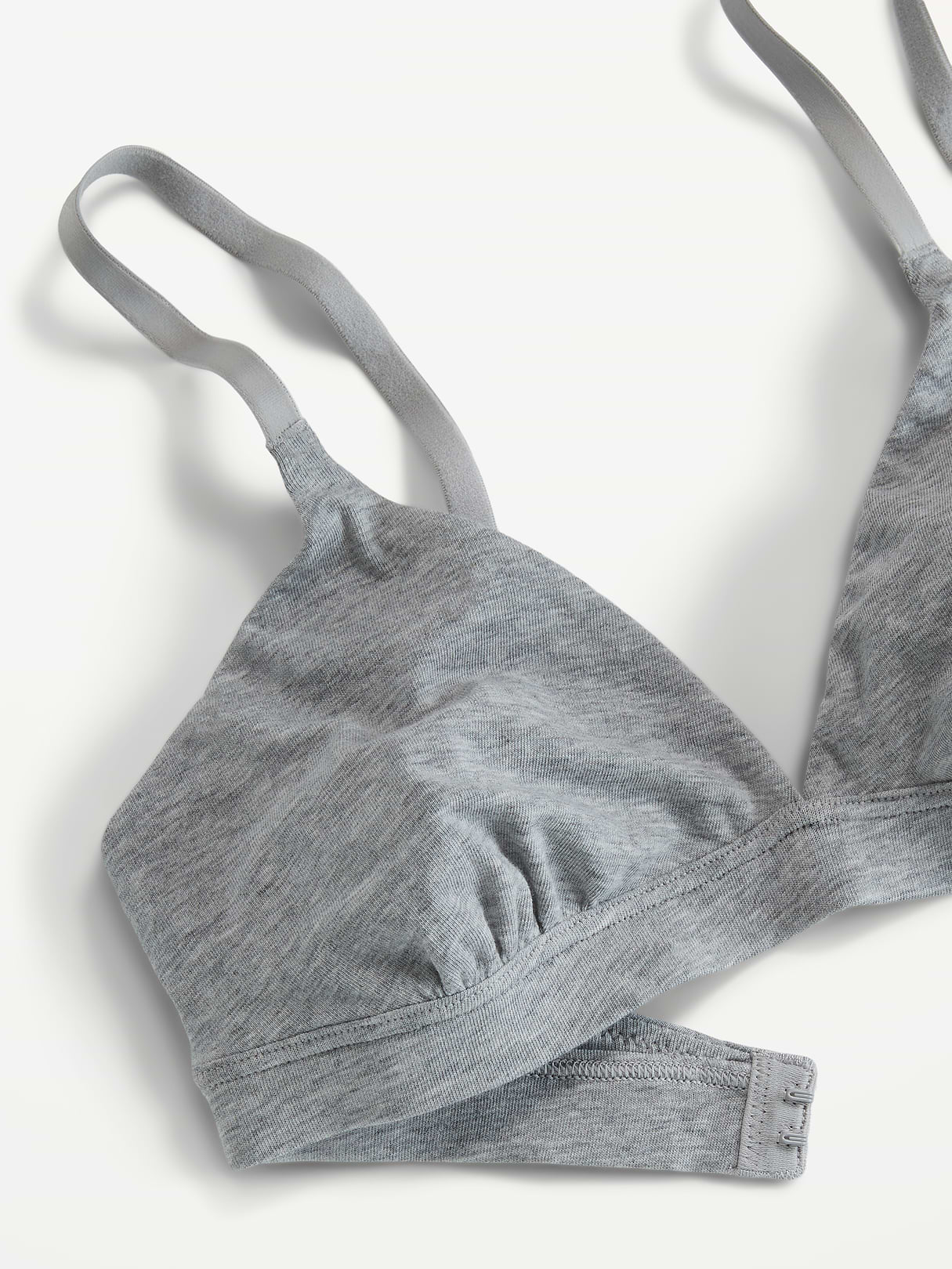 Everyday Cotton Triangle Bralette - Heather Gray