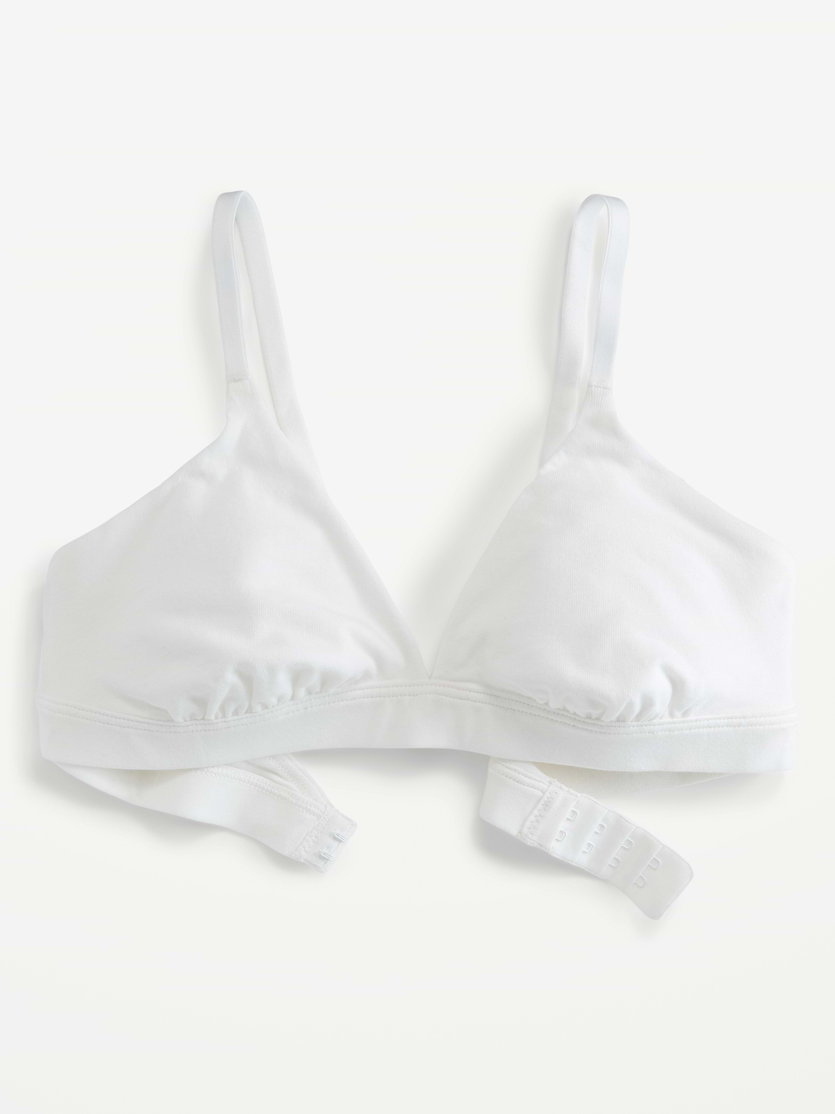 Everyday Cotton Triangle Bralette - Calla Lily White