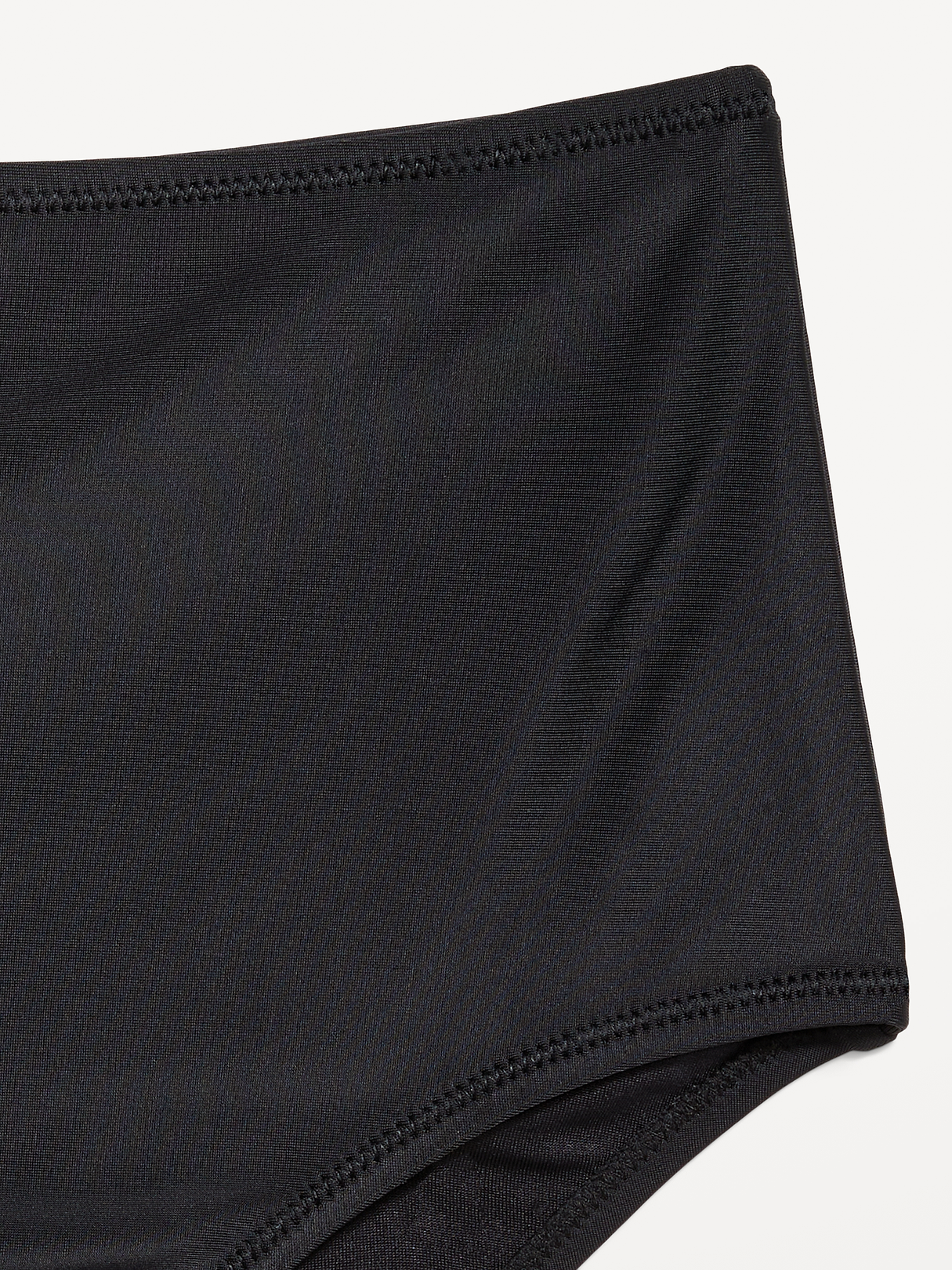 Matte High-Waisted Bikini Swim Bottoms - Black Jack