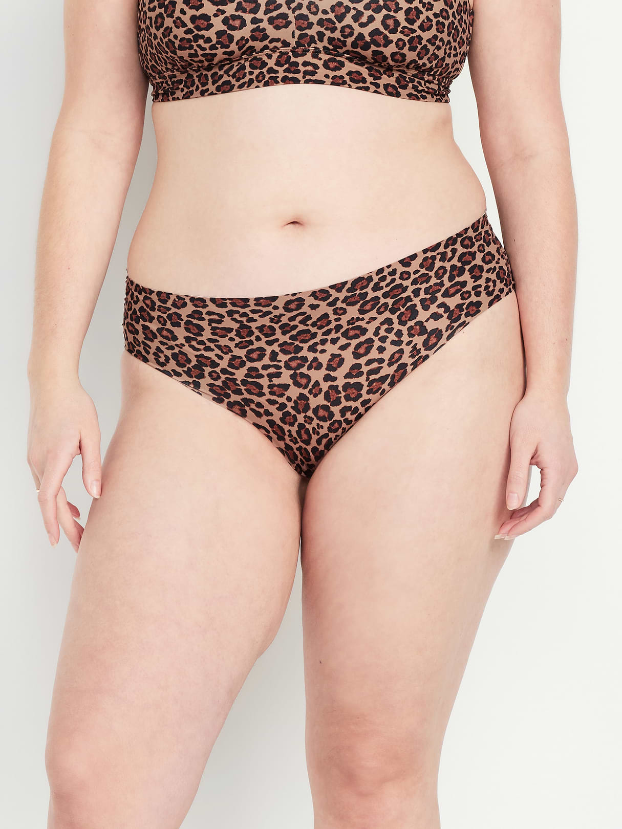 Low-Rise No-Show Hipster Underwear - Cheetah Brown