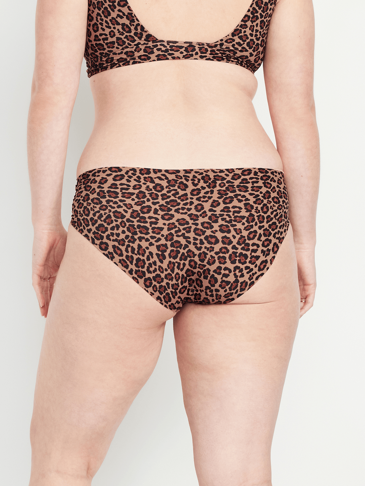 Low-Rise No-Show Hipster Underwear - Cheetah Brown
