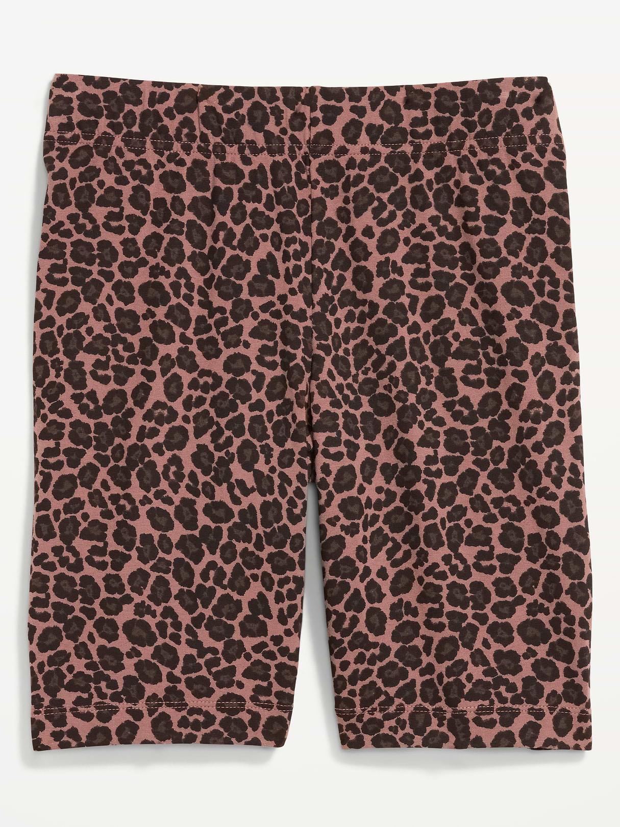 High-Waisted Cotton Biker Shorts -- 8-inch inseam - Cheetah