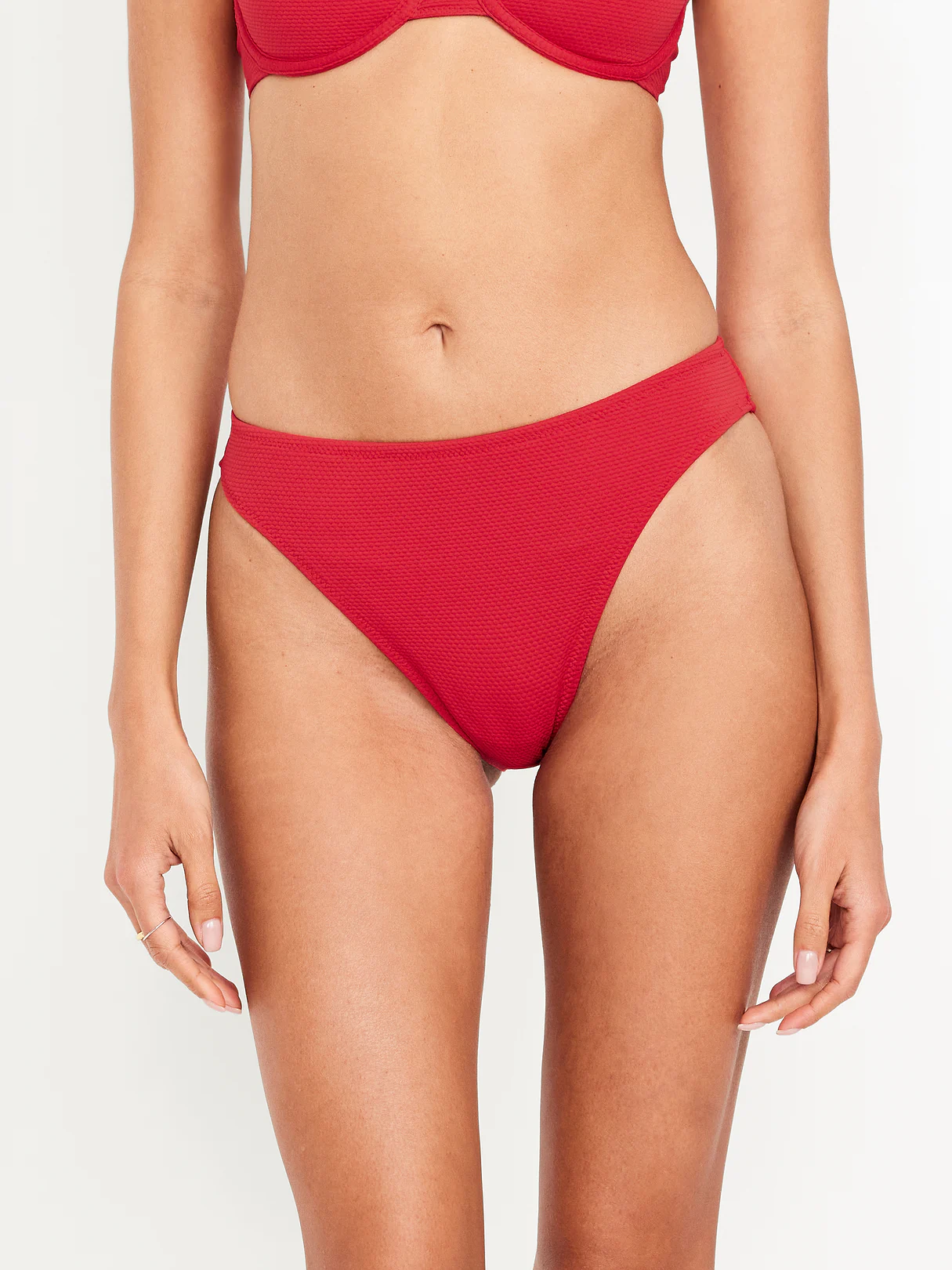 Mid-Rise Bikini Swim Bottoms - Scotty Red