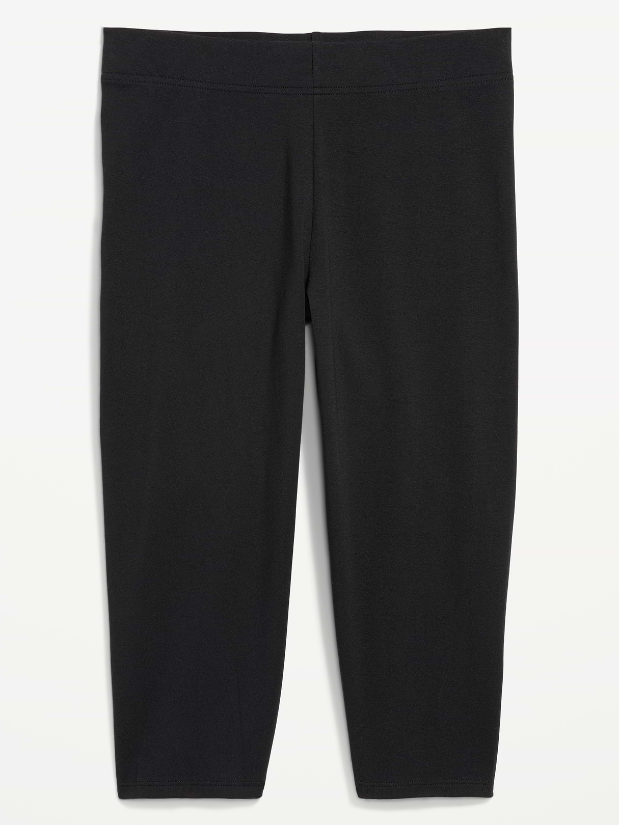 High-Waisted Fashion Layering Capri Legging - Black Jack