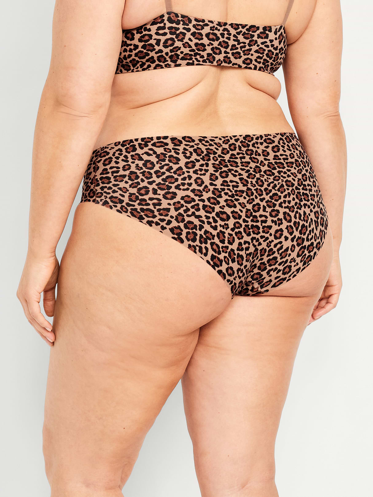 Low-Rise No-Show Hipster Underwear - Cheetah Brown