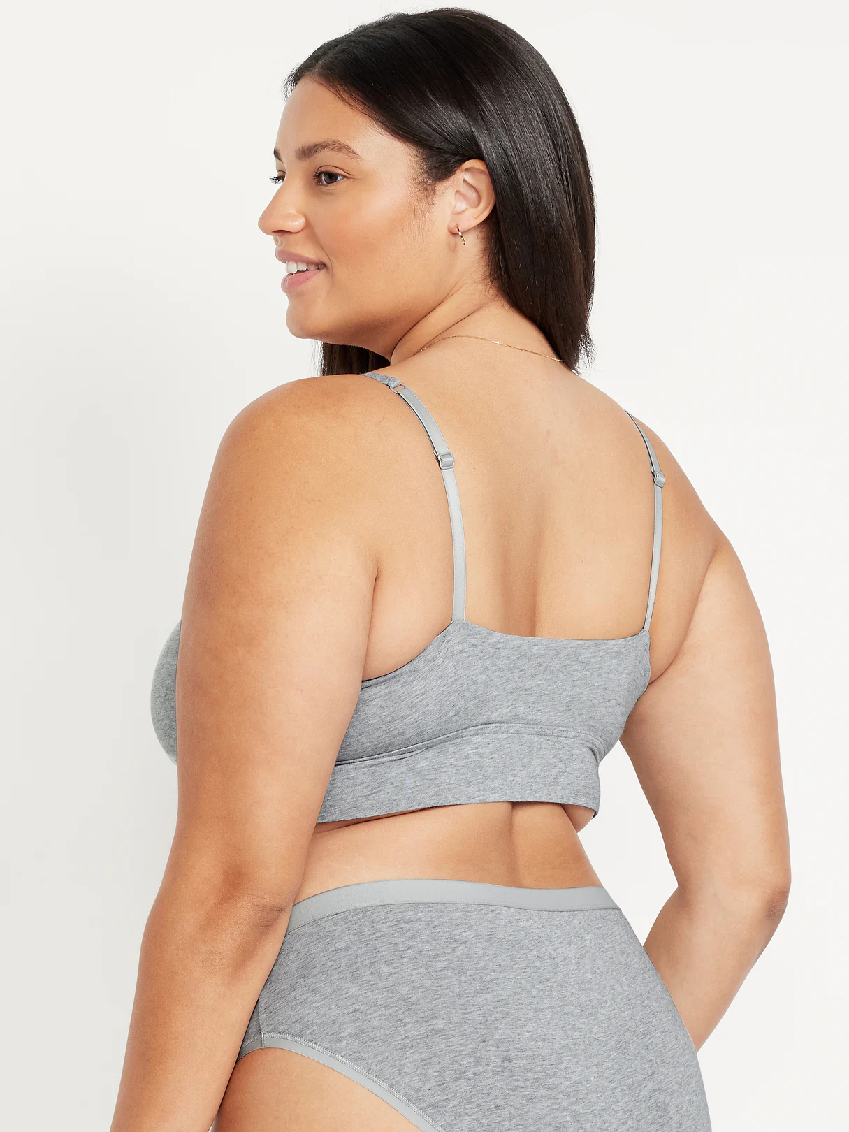 Cotton Cami Bralette - Heather Gray