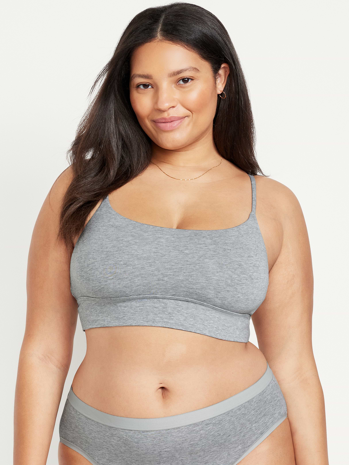 Cotton Cami Bralette - Heather Gray