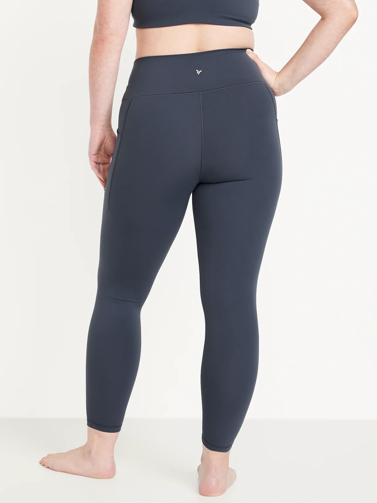 High-Waisted StudioSmooth 7/8 Pocket Leggings - Dusk Navy