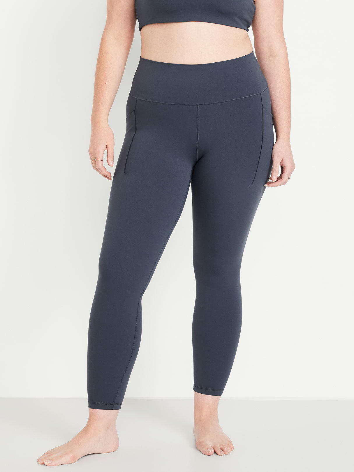 High-Waisted StudioSmooth 7/8 Pocket Leggings - Dusk Navy
