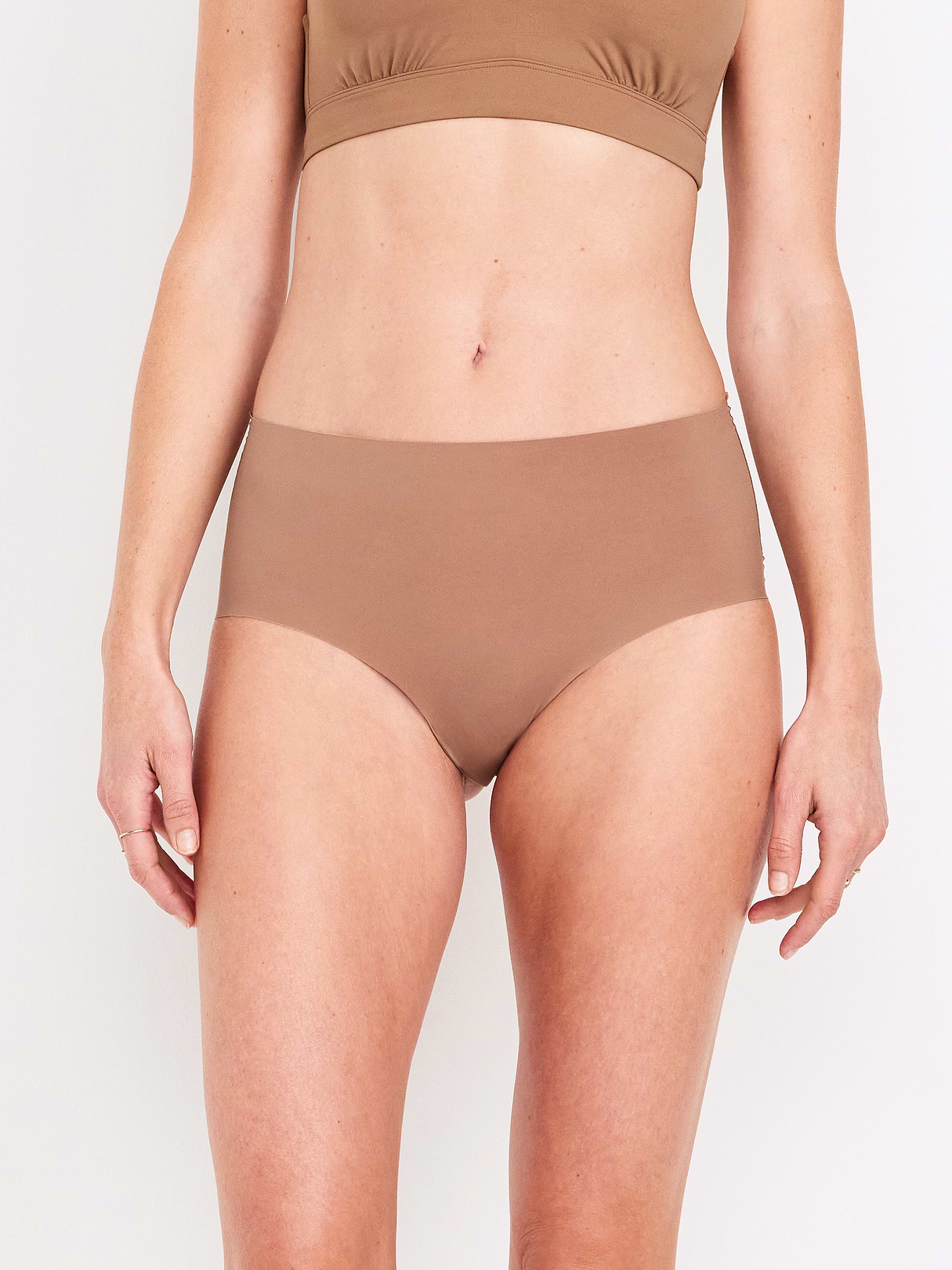 High-Waisted No-Show Brief Underwear 6-Pack - Neutral