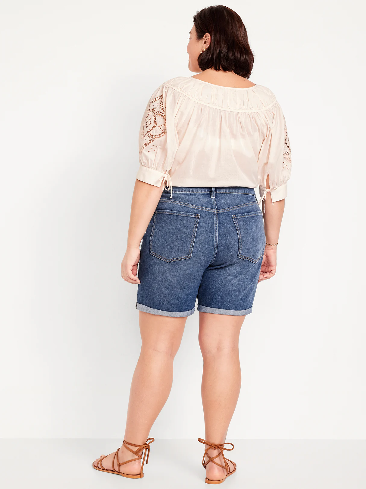 High-Waisted OG Jean Shorts -- 7-inch inseam - Medium Wash
