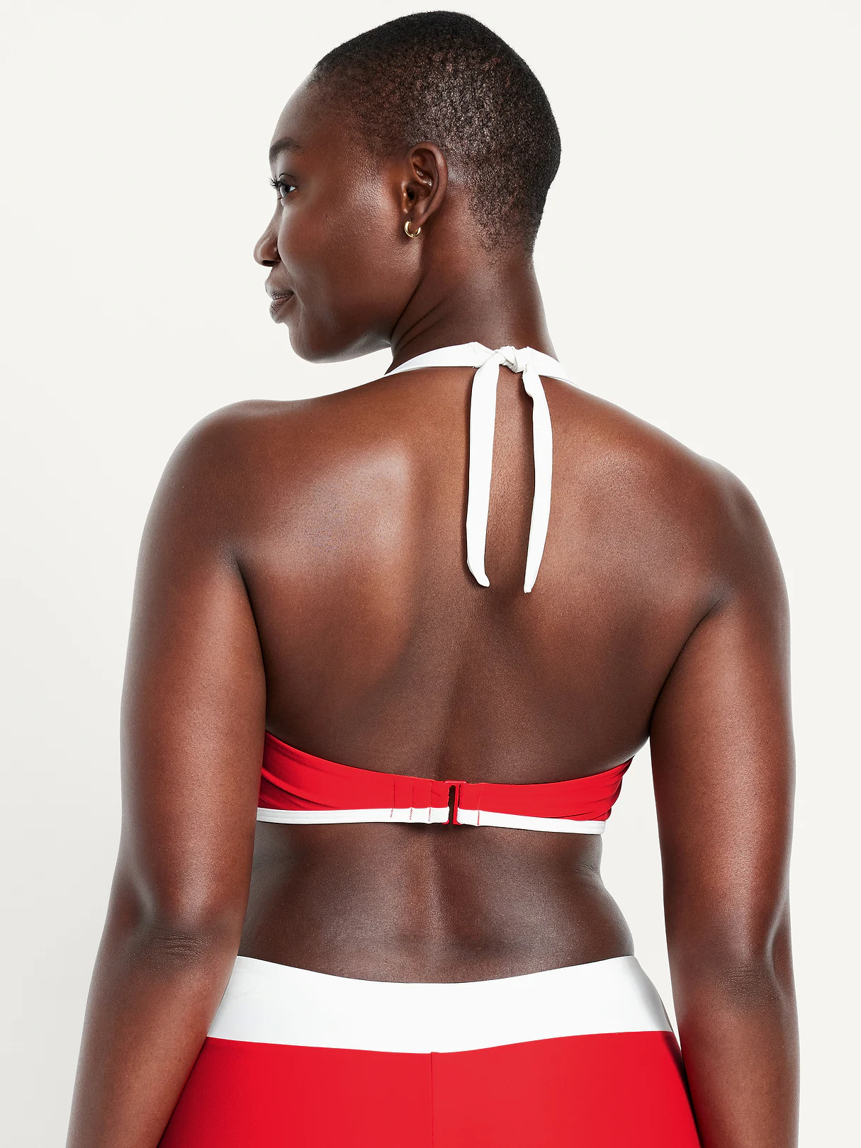 Matte Halter Swim Top - Scotty Red
