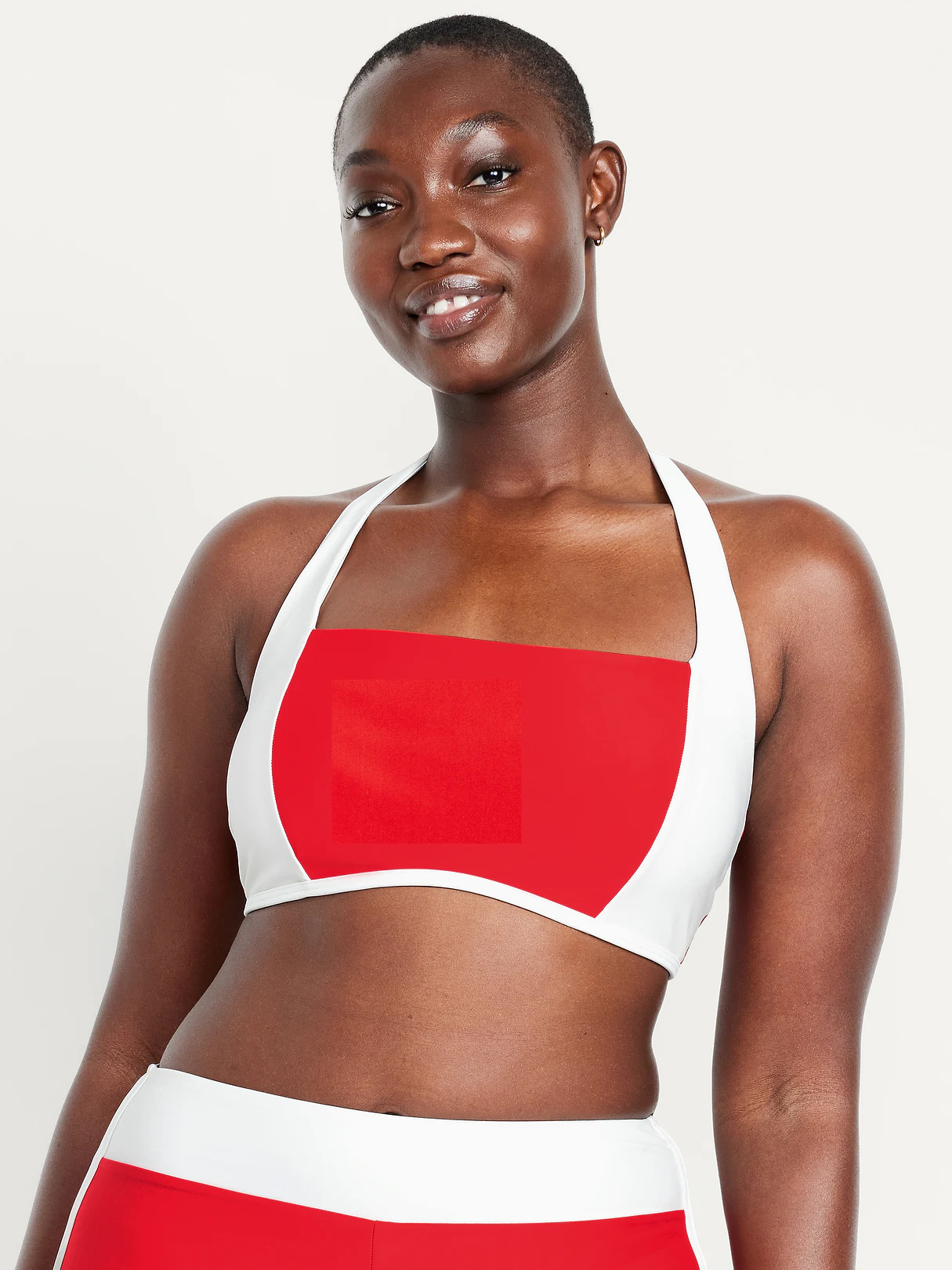 Matte Halter Swim Top - Scotty Red