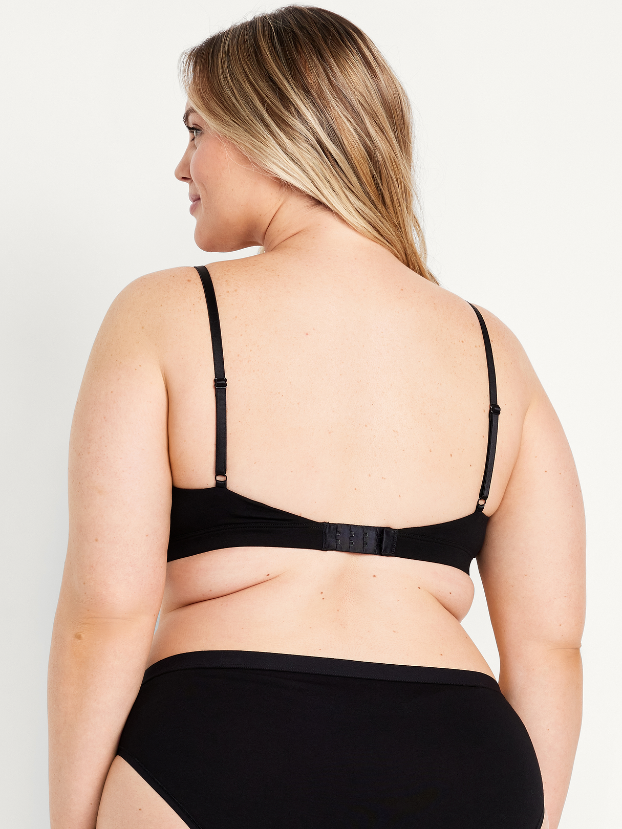 Everyday Cotton Triangle Bralette - Black Jack