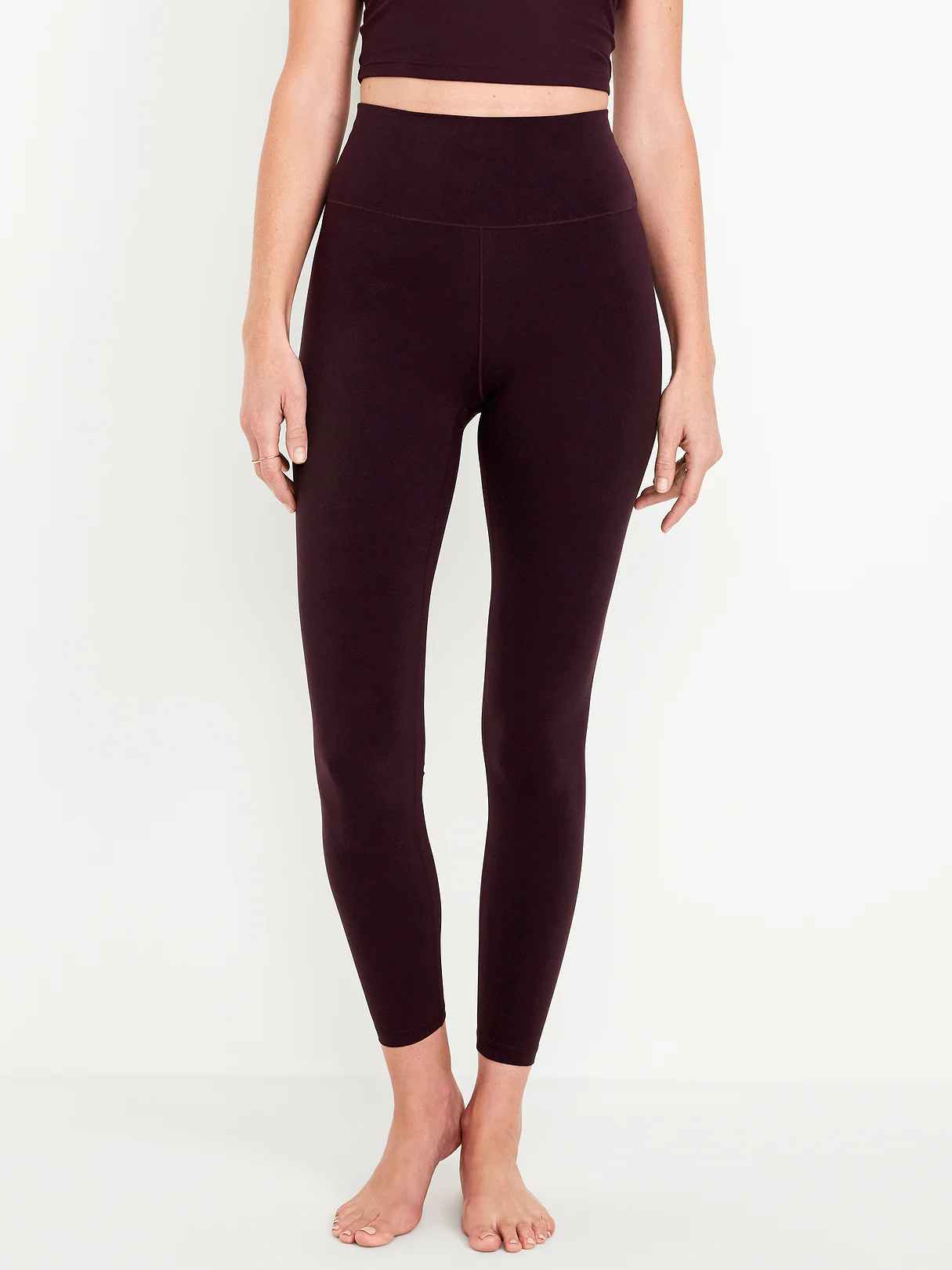 High-Waisted StudioSmooth 7/8 Pocket Leggings - Black Jack