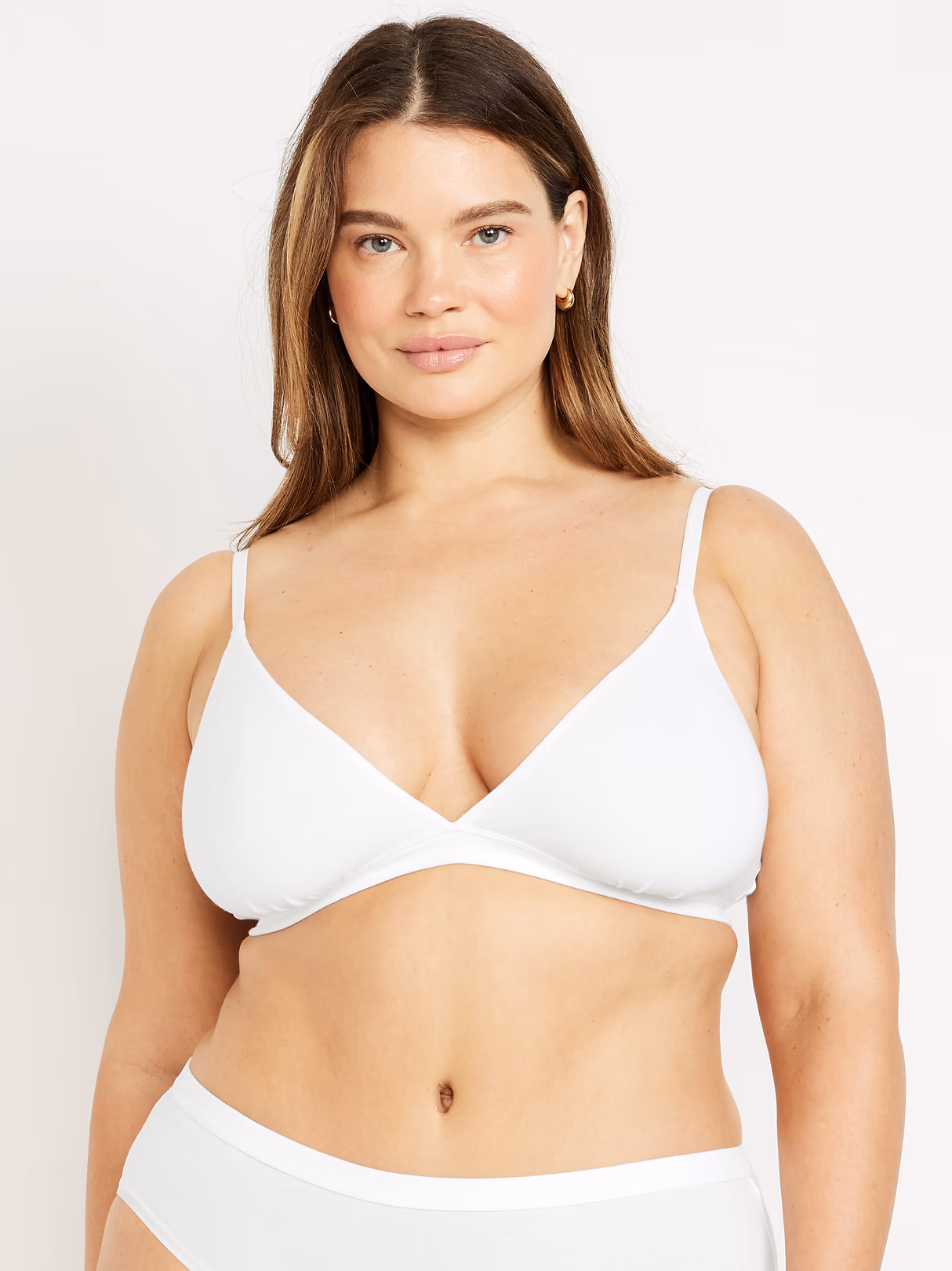Everyday Cotton Triangle Bralette - Calla Lily White