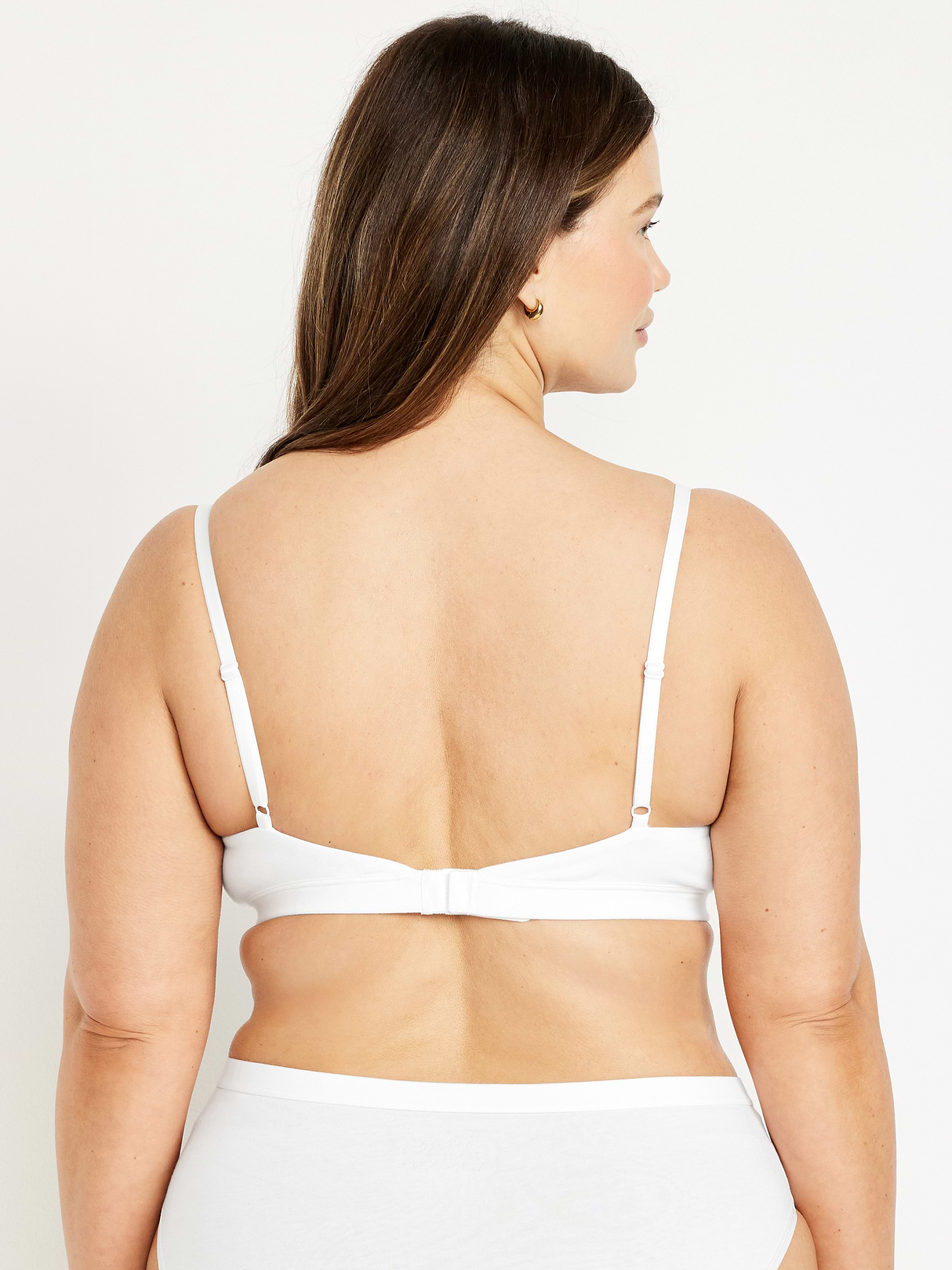 Everyday Cotton Triangle Bralette - Calla Lily White