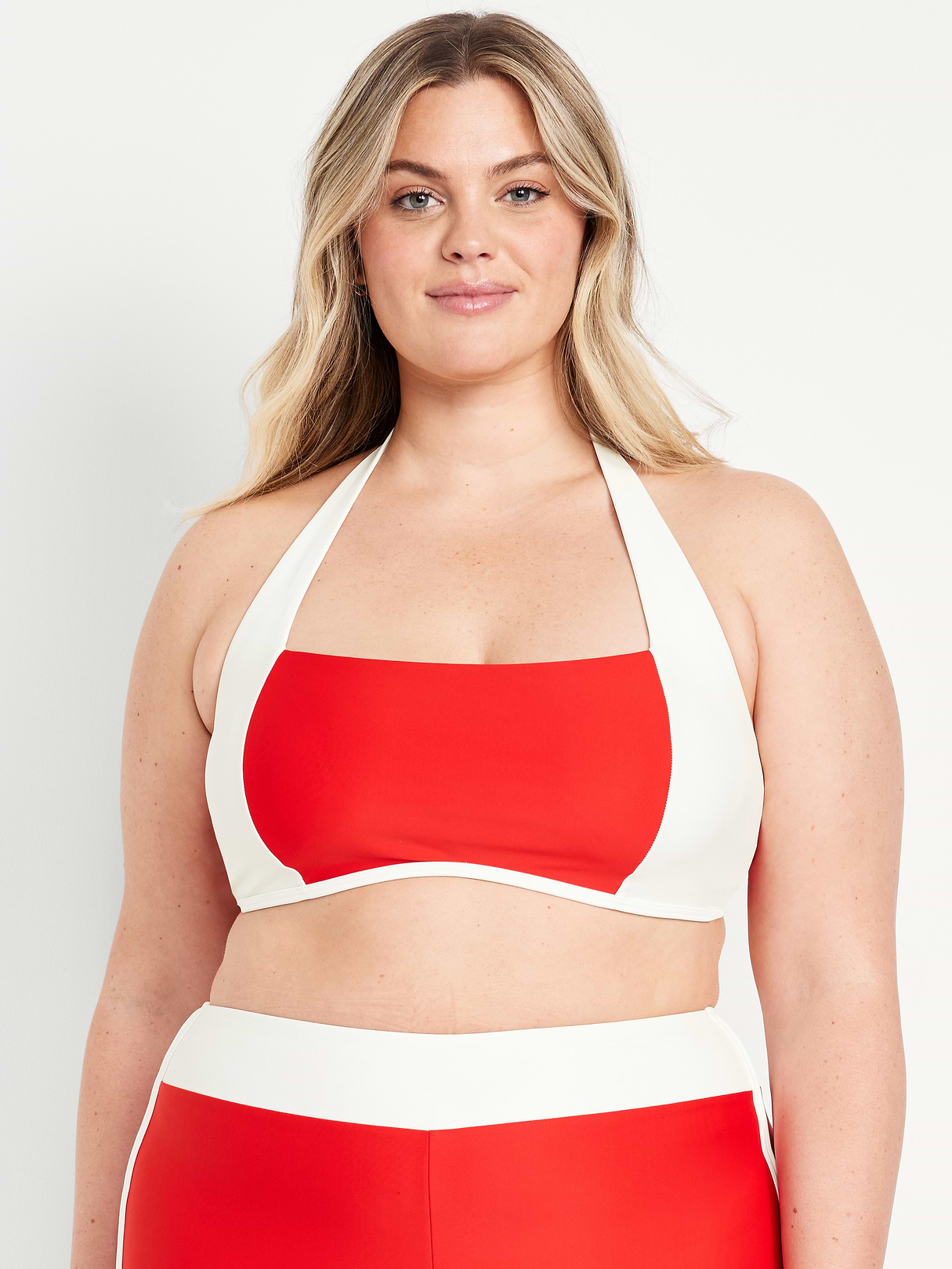 Matte Halter Swim Top - Scotty Red