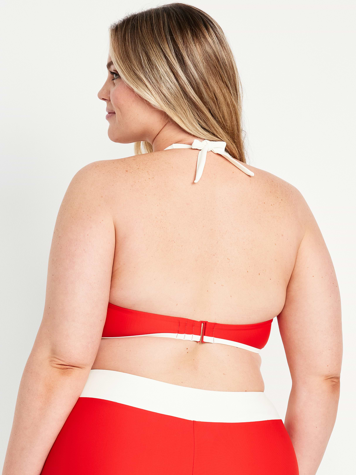 Matte Halter Swim Top - Scotty Red