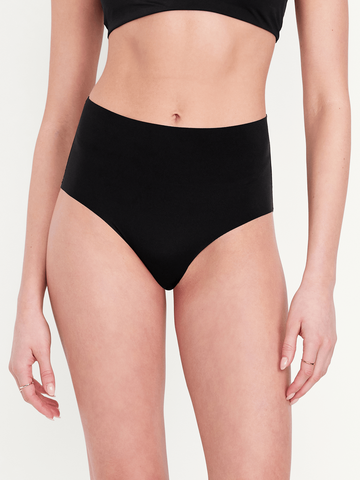 High-Waisted No-Show Brief Underwear 6-Pack - Black Jack