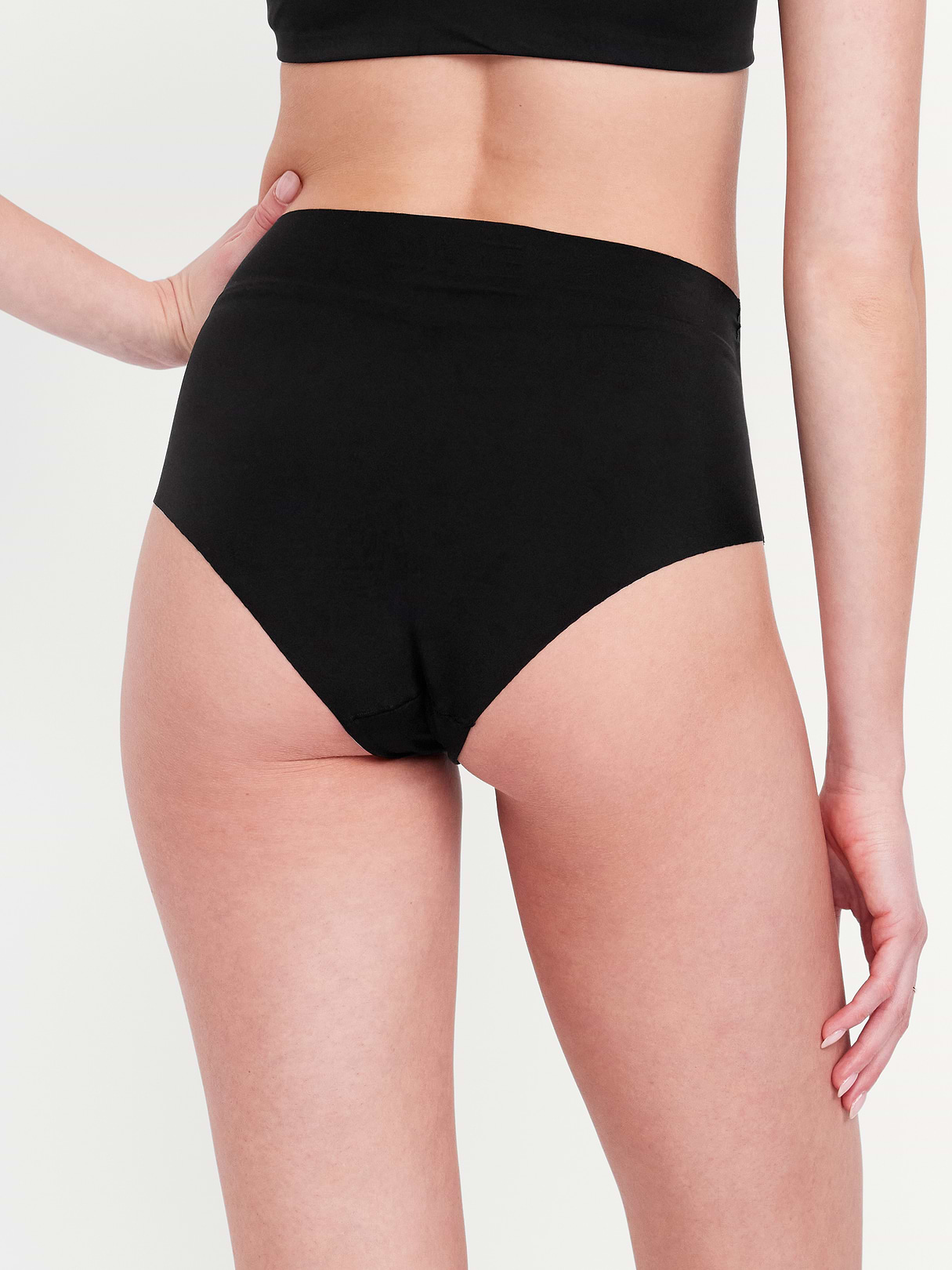 High-Waisted No-Show Brief Underwear 6-Pack - Black Jack