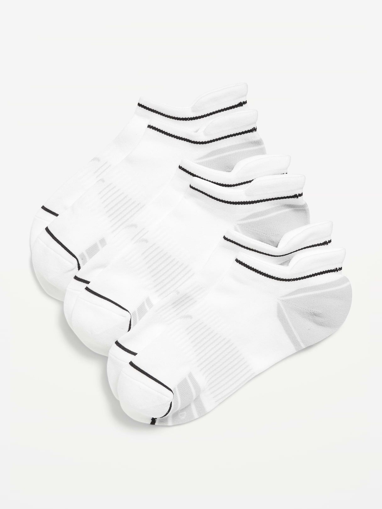Running Ankle Socks 3-Pack for Women - Solid White