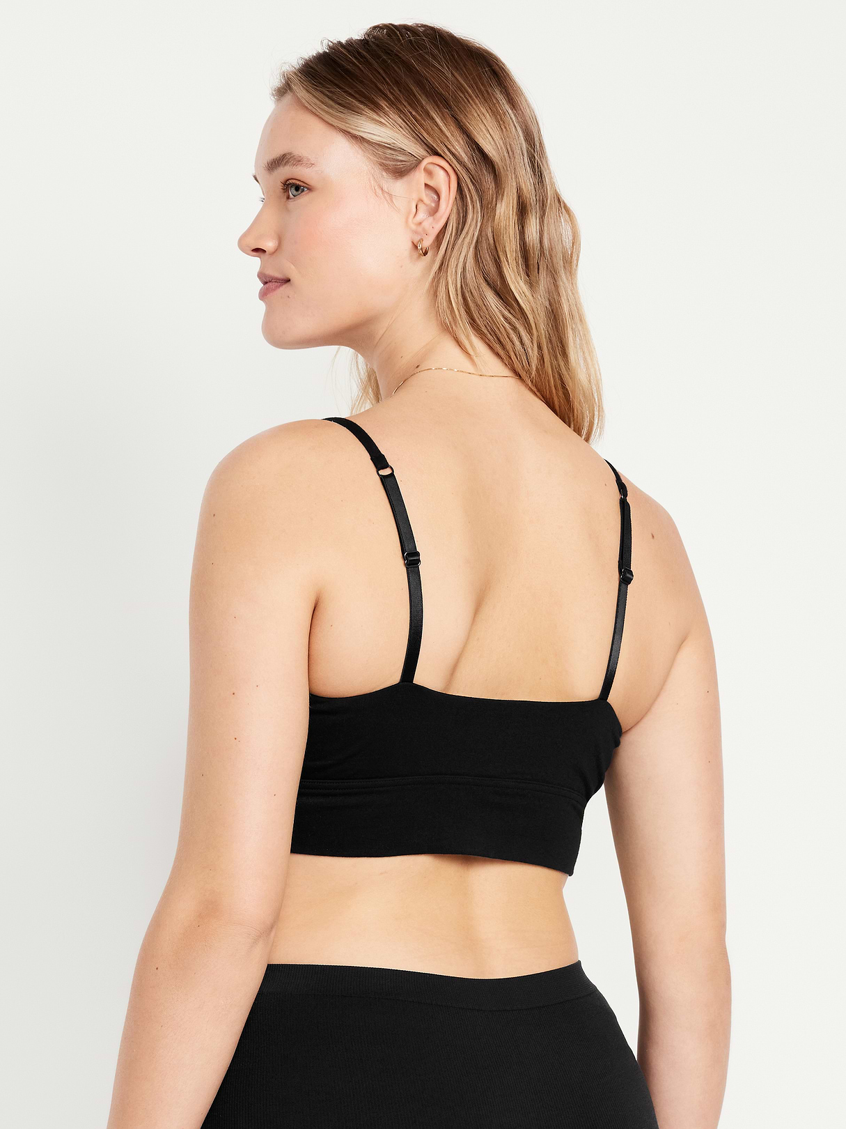 Cotton Cami Bralette - Black Jack