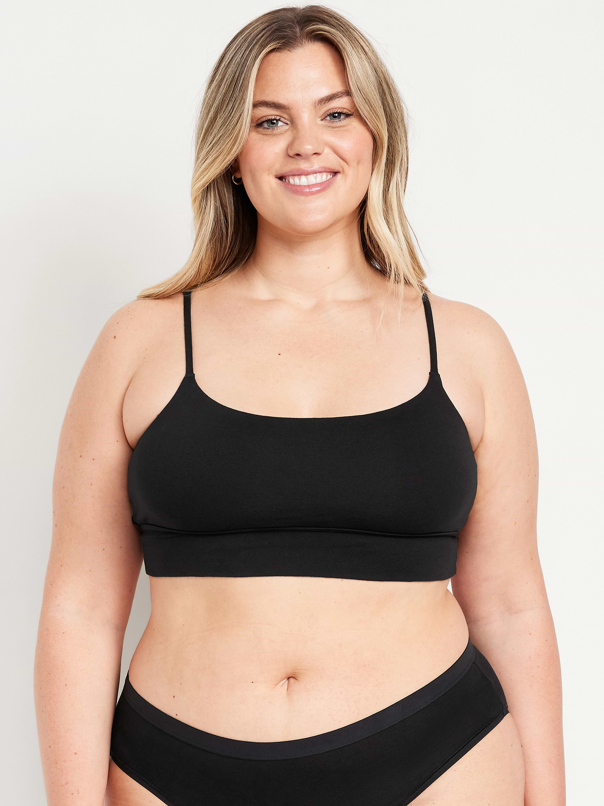 Cotton Cami Bralette - Black Jack
