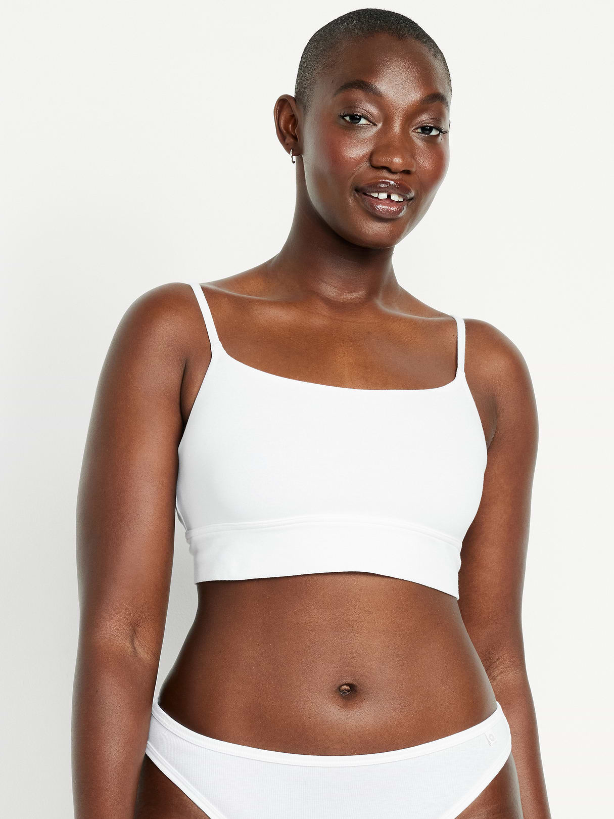Cotton Cami Bralette - Calla Lily White