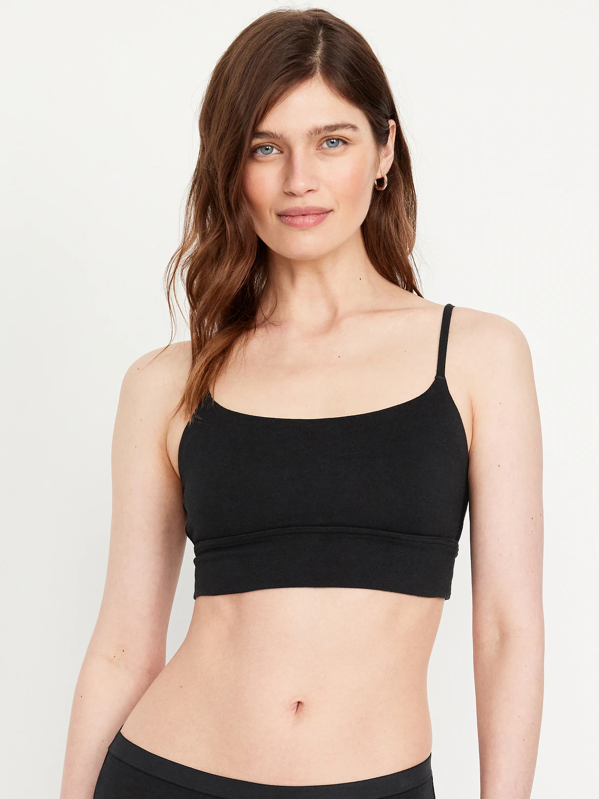 Cotton Cami Bralette - Black Jack